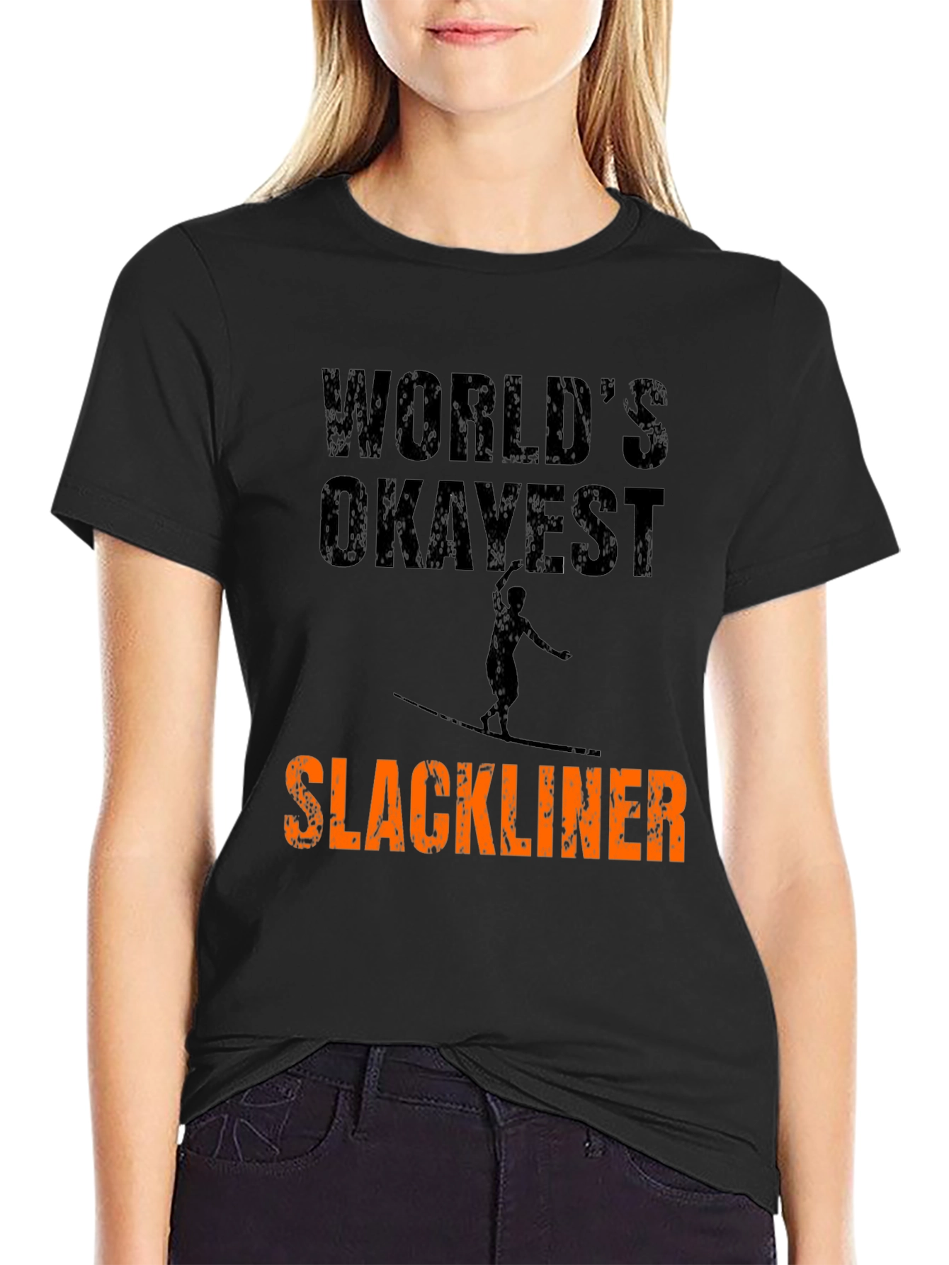 Worlds Okayest Slackliner Graphic Tee
