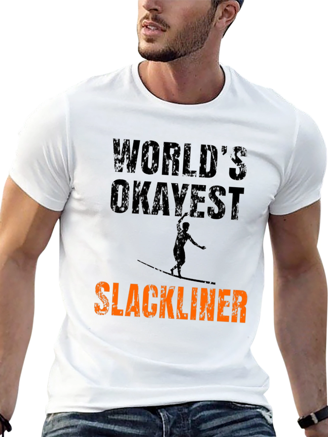 Worlds Okayest Slackliner Graphic Tee