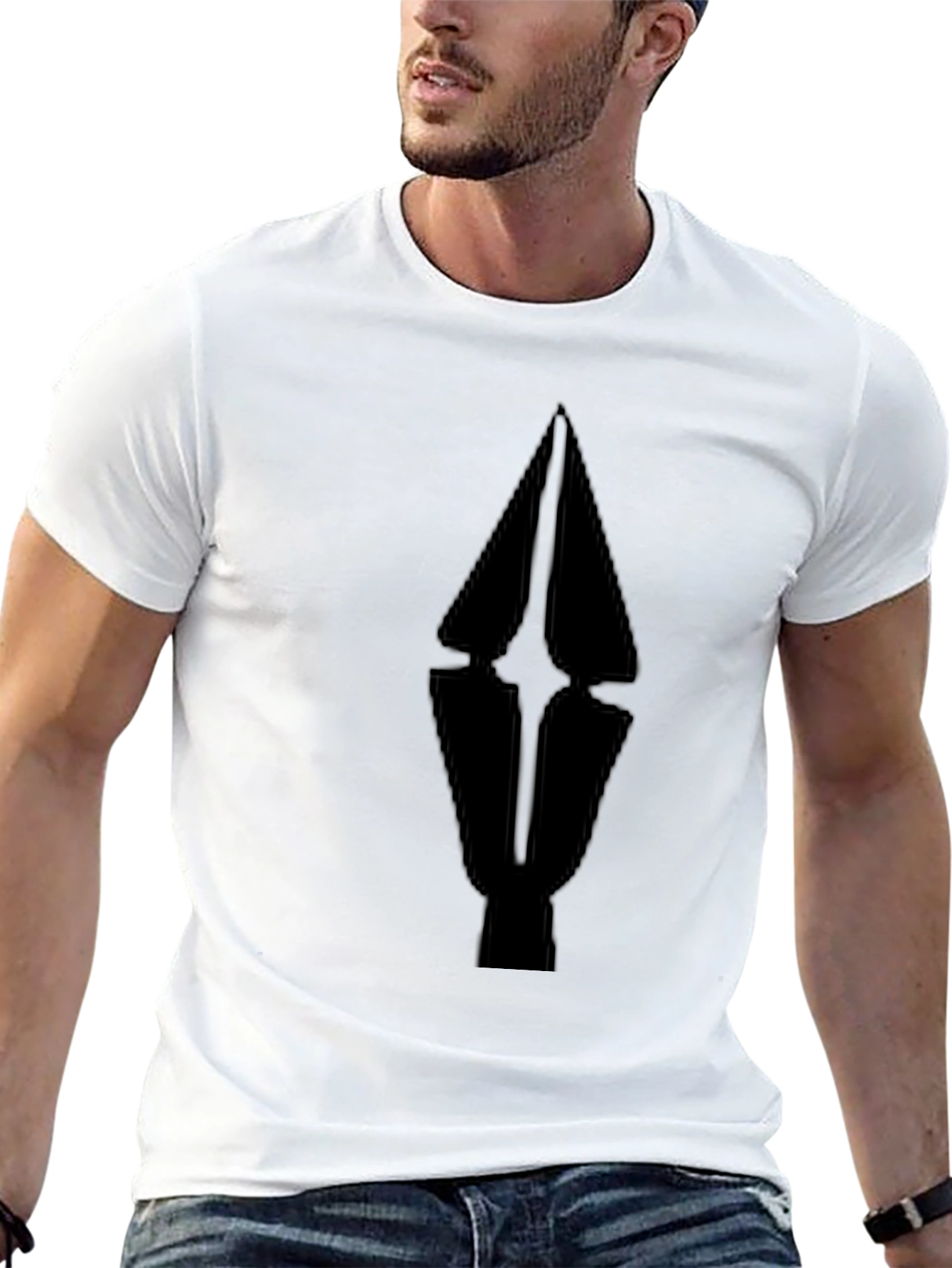 Abstract Graphic Black T-Shirt
