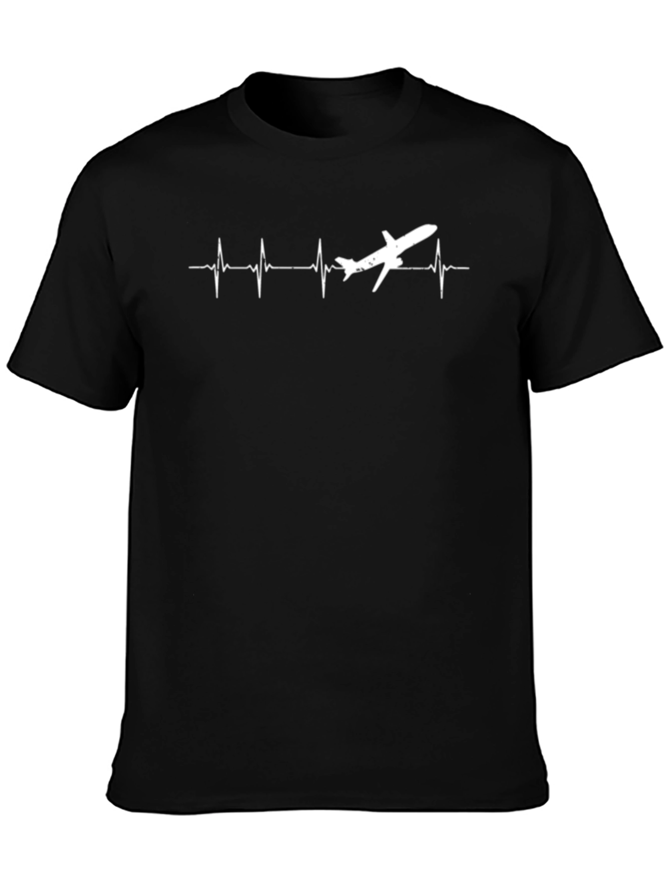 Airplane Heartbeat T-Shirt - Aviation Enthusiast Tee