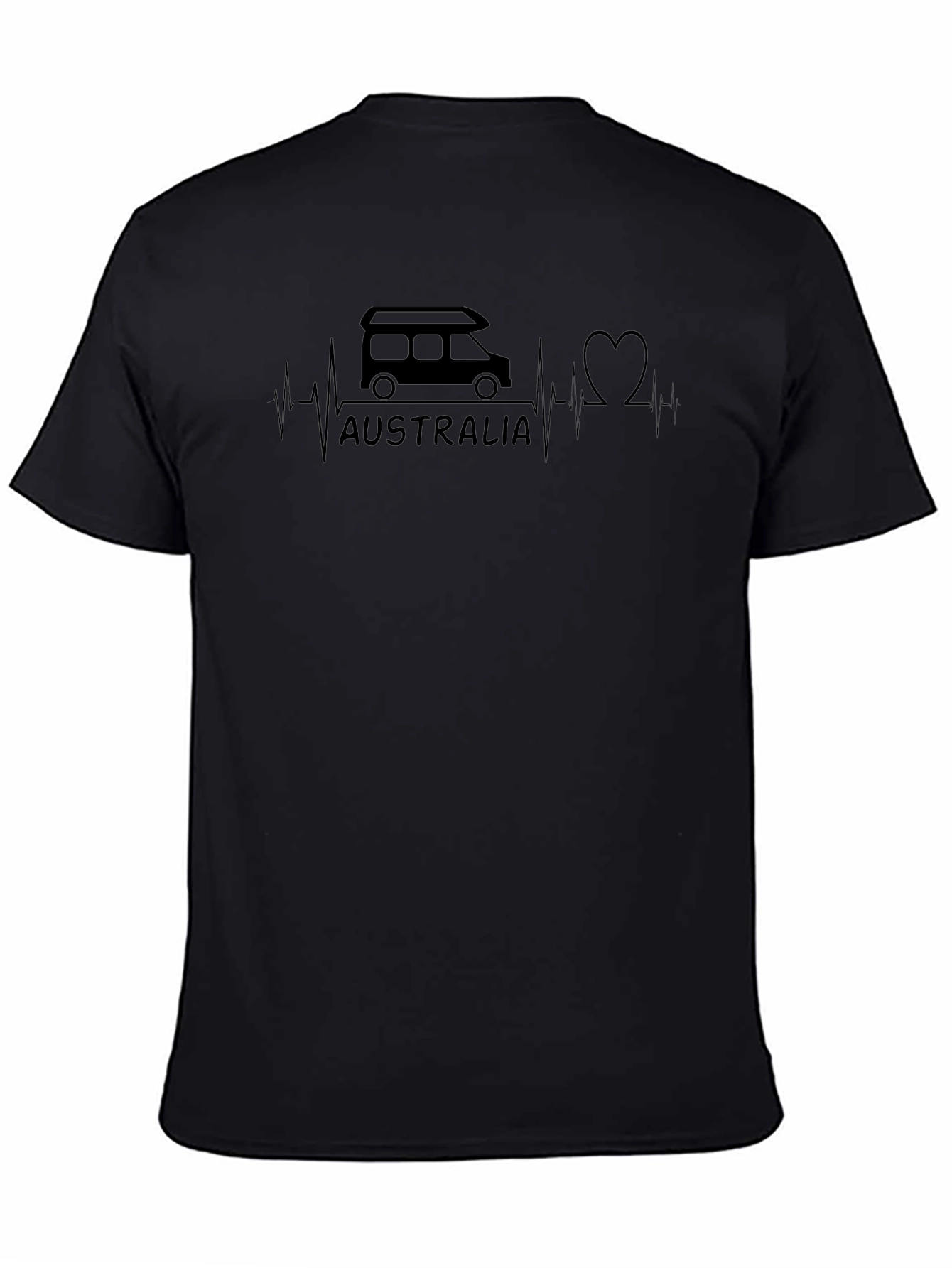 Australia Campervan Heartbeat Graphic T-Shirt