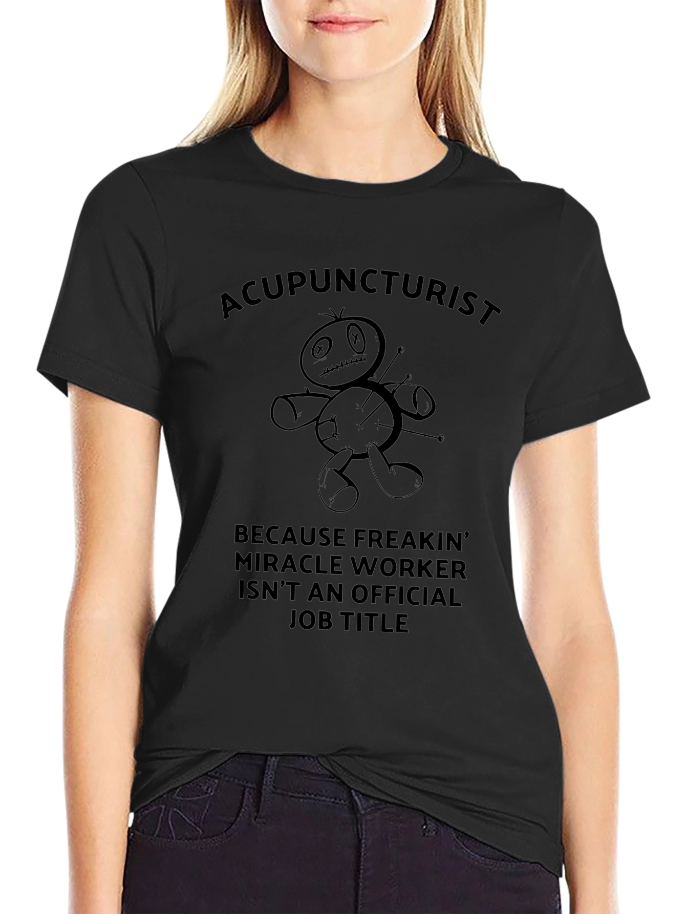 Acupuncturist Voodoo Doll Funny Job Title T-Shirt