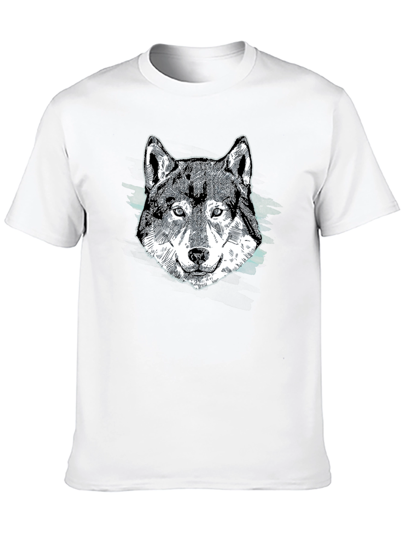 Wolf Graphic Print Black T-Shirt