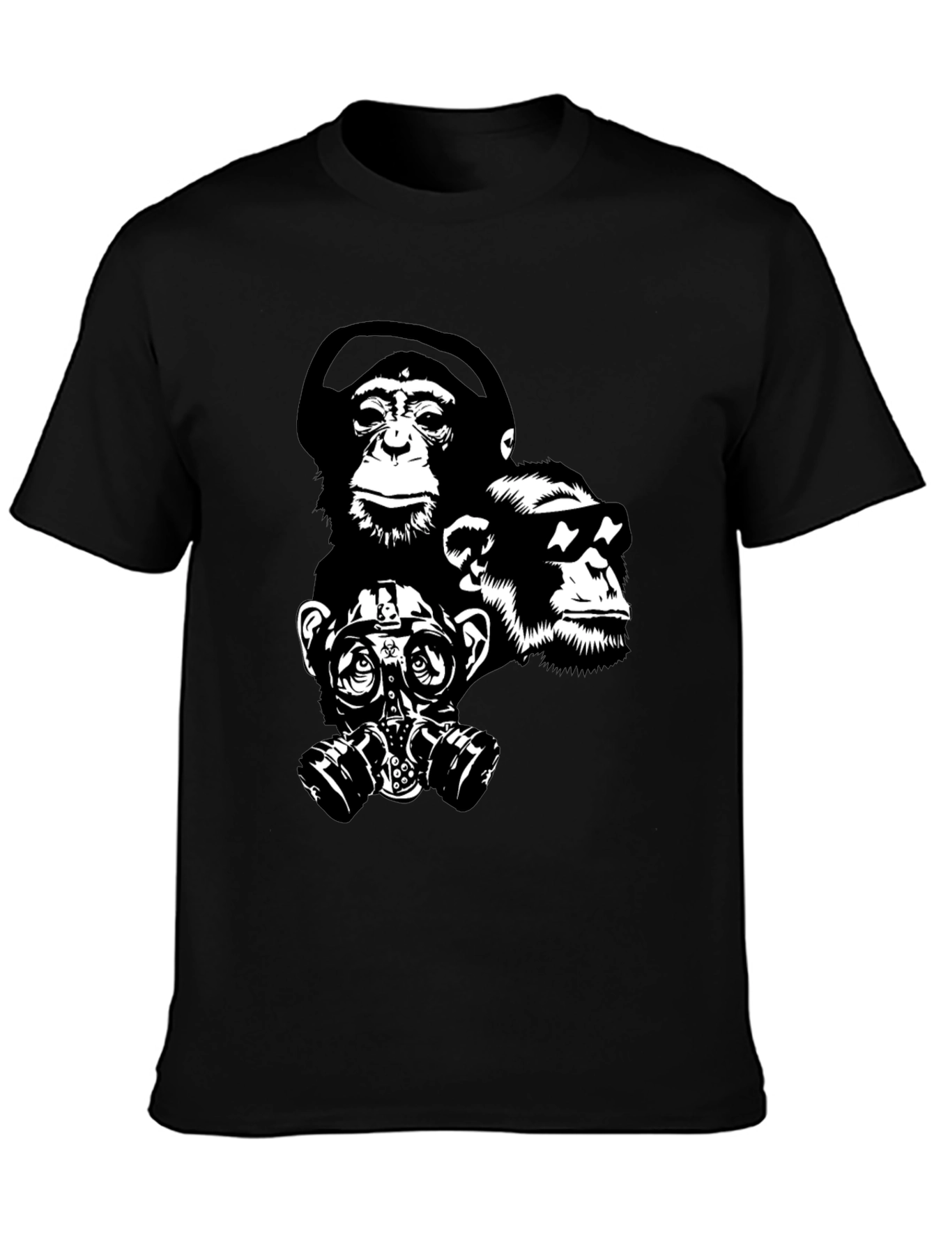 Ape Squad Black T-Shirt - Cool Monkey Design
