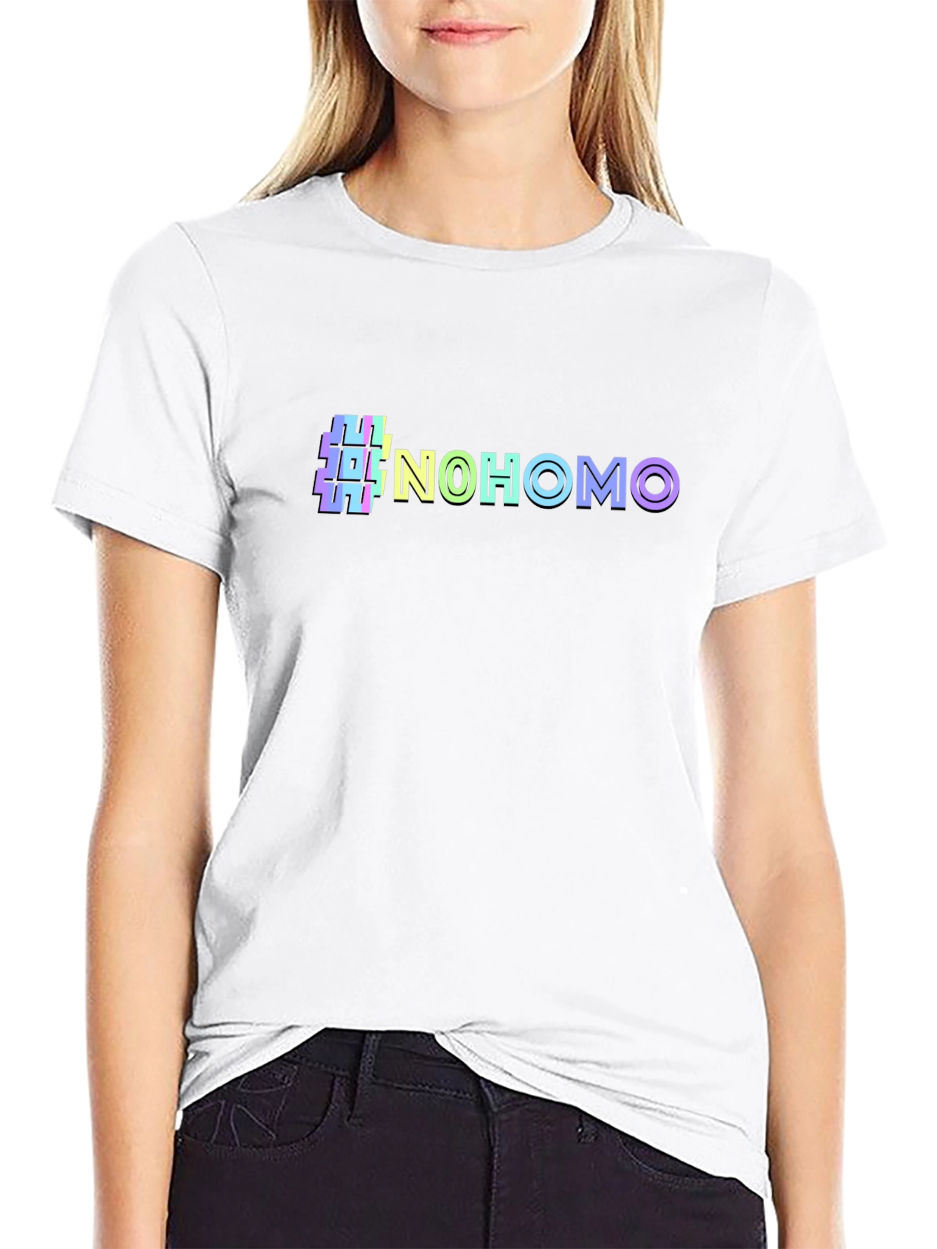 #NoHomo Graphic Print Crew Neck T-Shirt