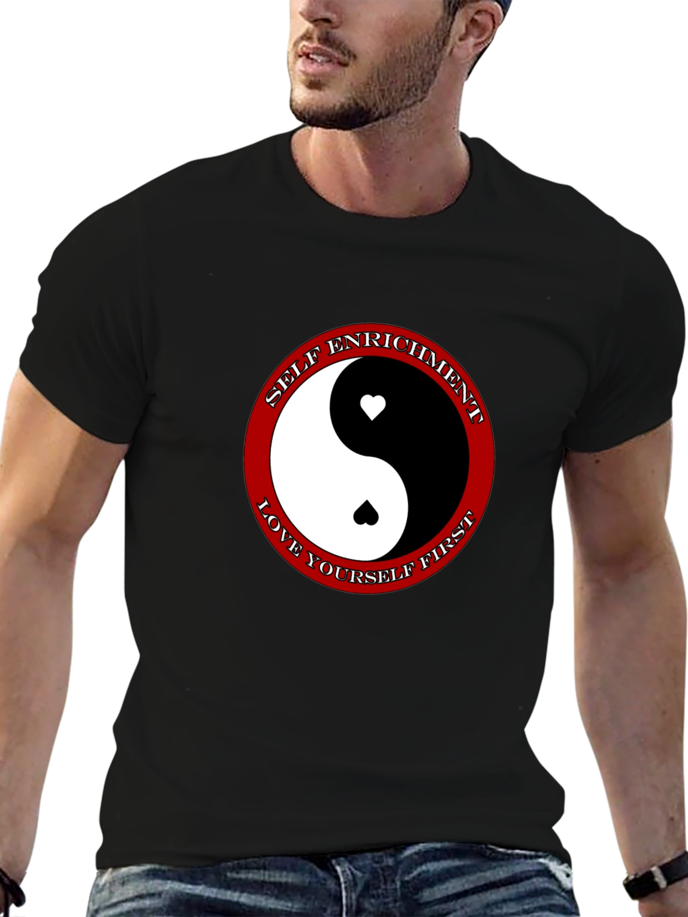 Yin Yang Heart T-Shirt - Self Enrichment Love