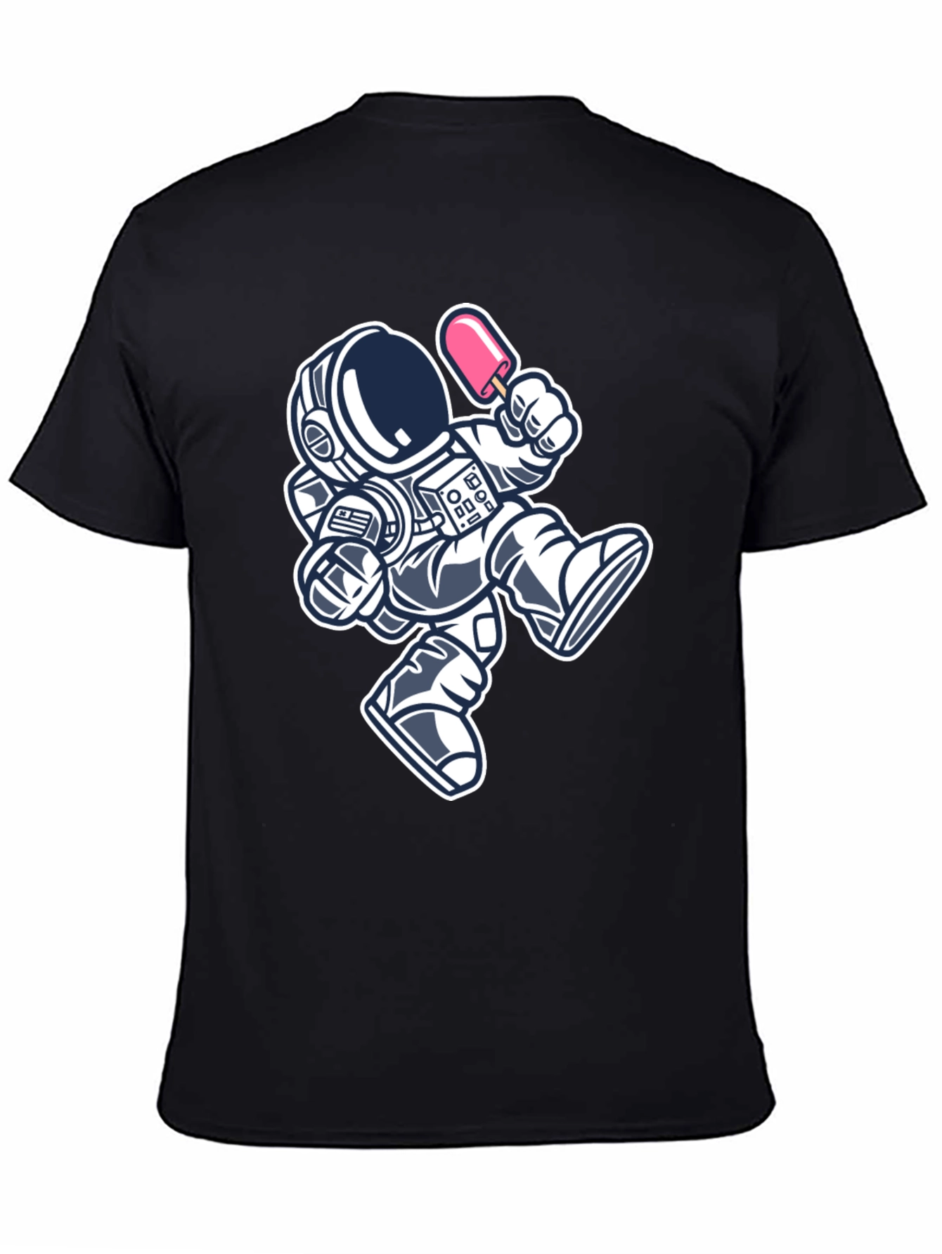 Astronaut Ice Cream Black T-Shirt