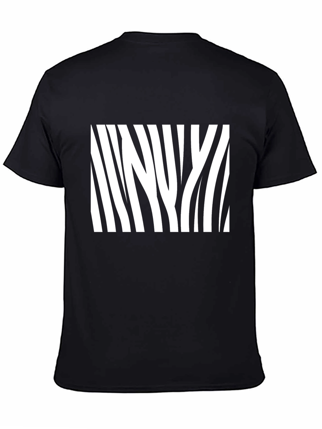 Zebra Stripe Graphic Tee - Mens Black T-Shirt