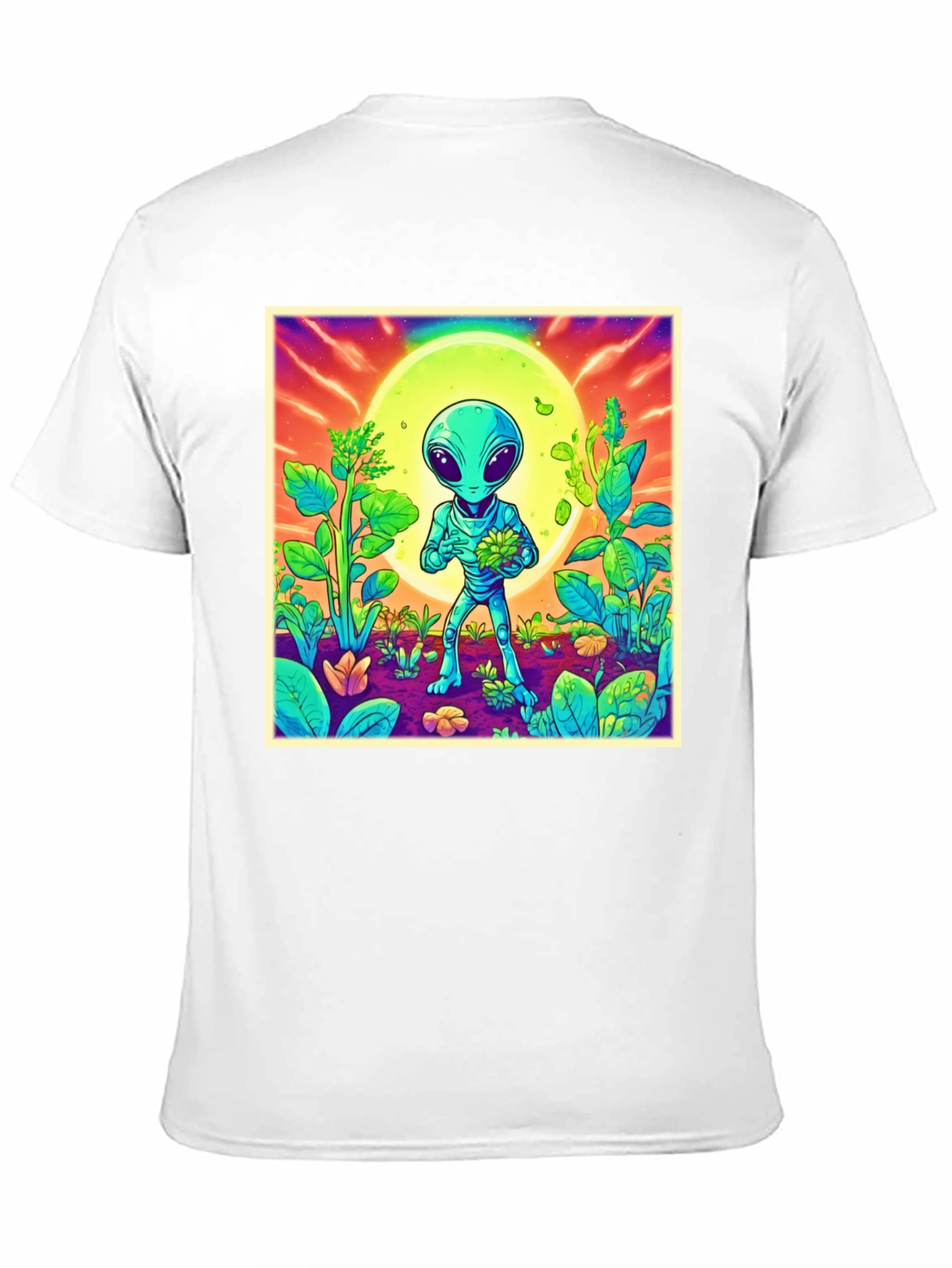 Alien Garden Graphic T-Shirt - Unique Sci-Fi Design
