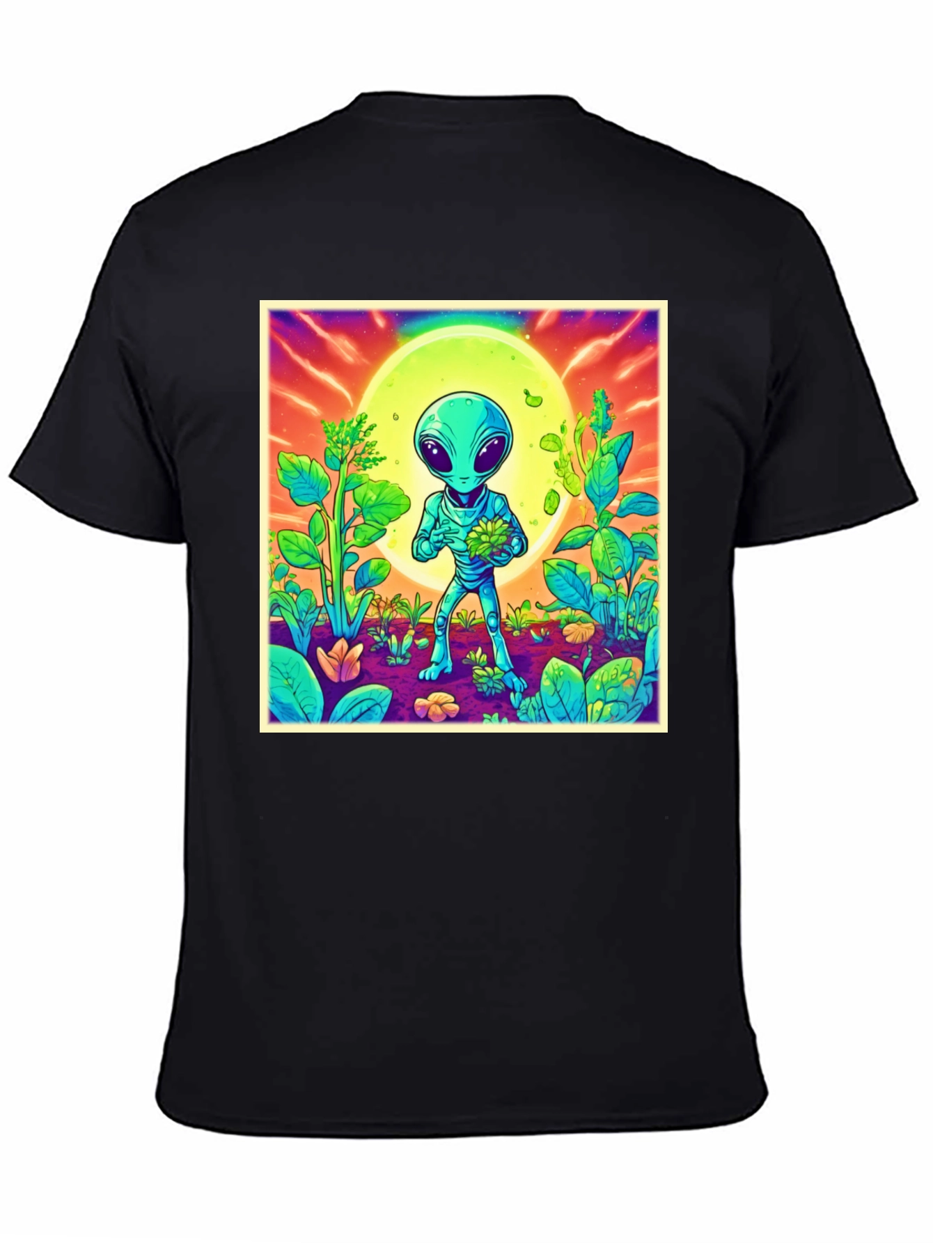 Alien Garden Graphic T-Shirt - Unique Sci-Fi Design