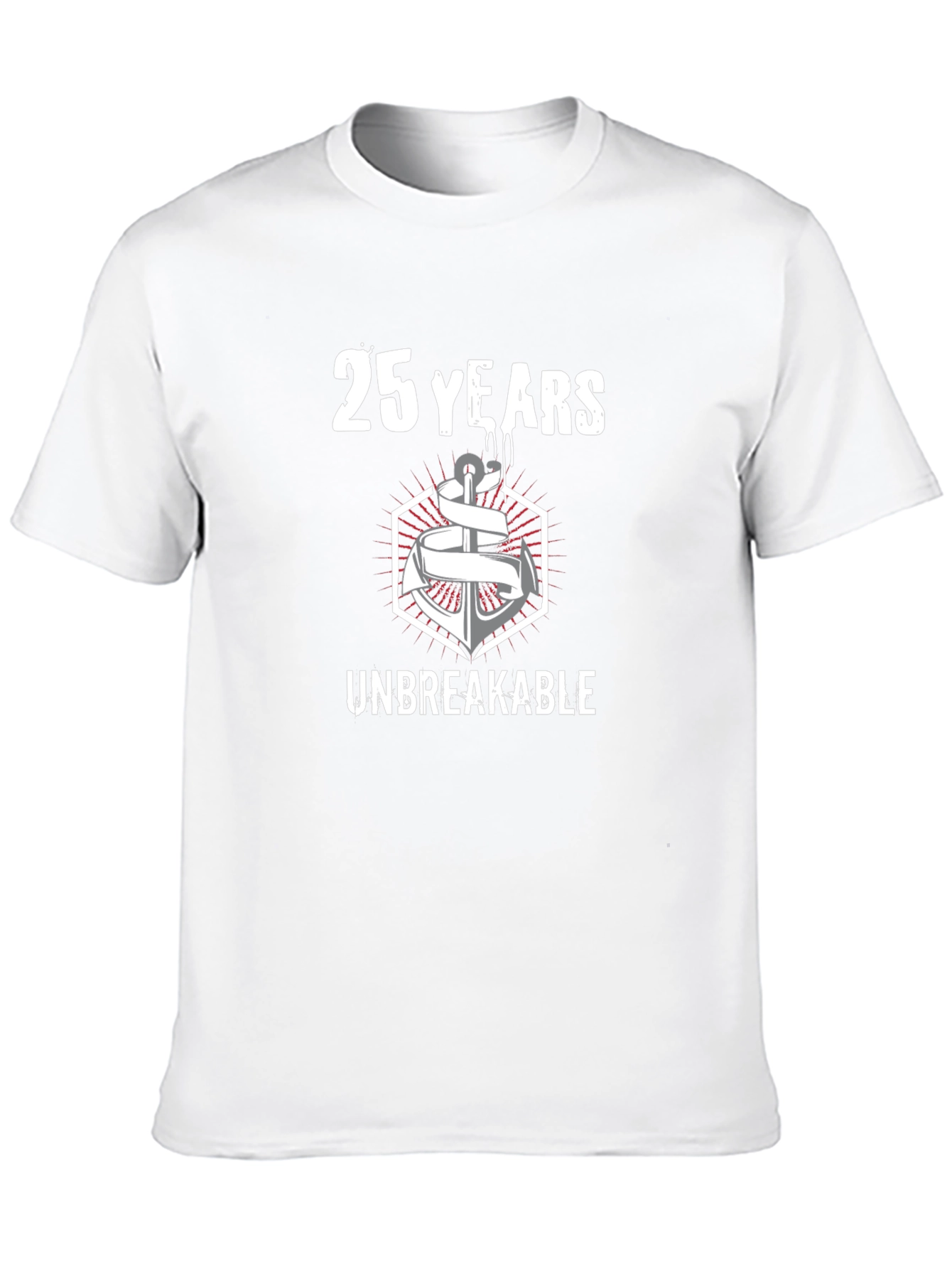 25 Years Unbreakable Anchor Graphic Tee - Black