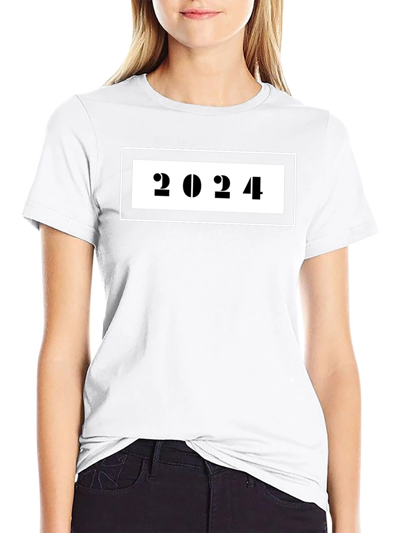 2024 Graphic Tee - Classic Black Cotton T-Shirt