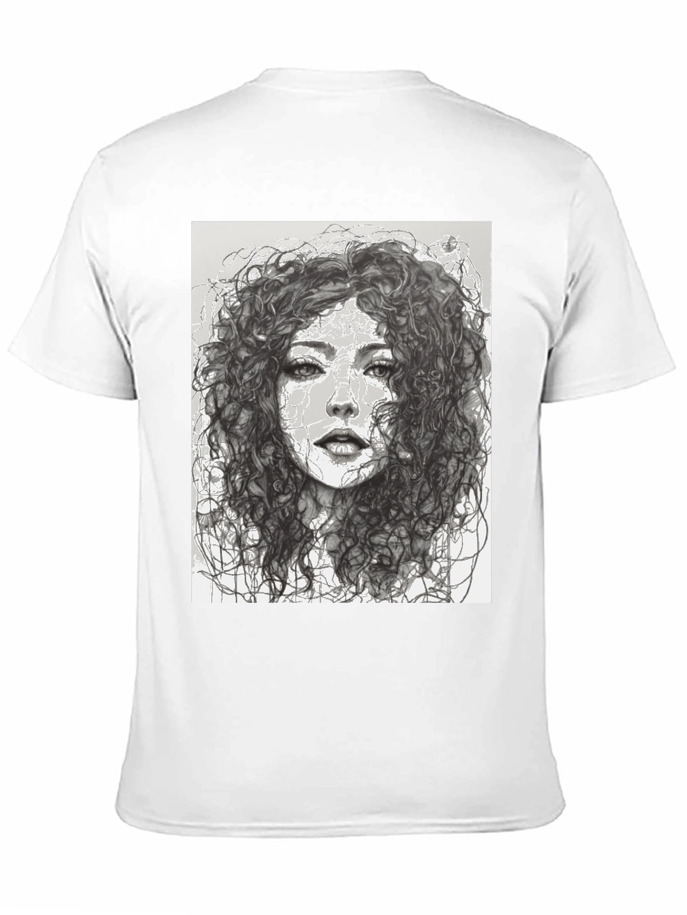 Woman Sketch Graphic Black T-Shirt