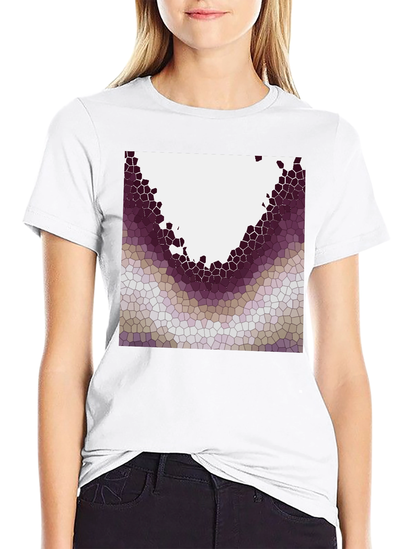 Abstract Mosaic Graphic Tee - Modern Casual Wear