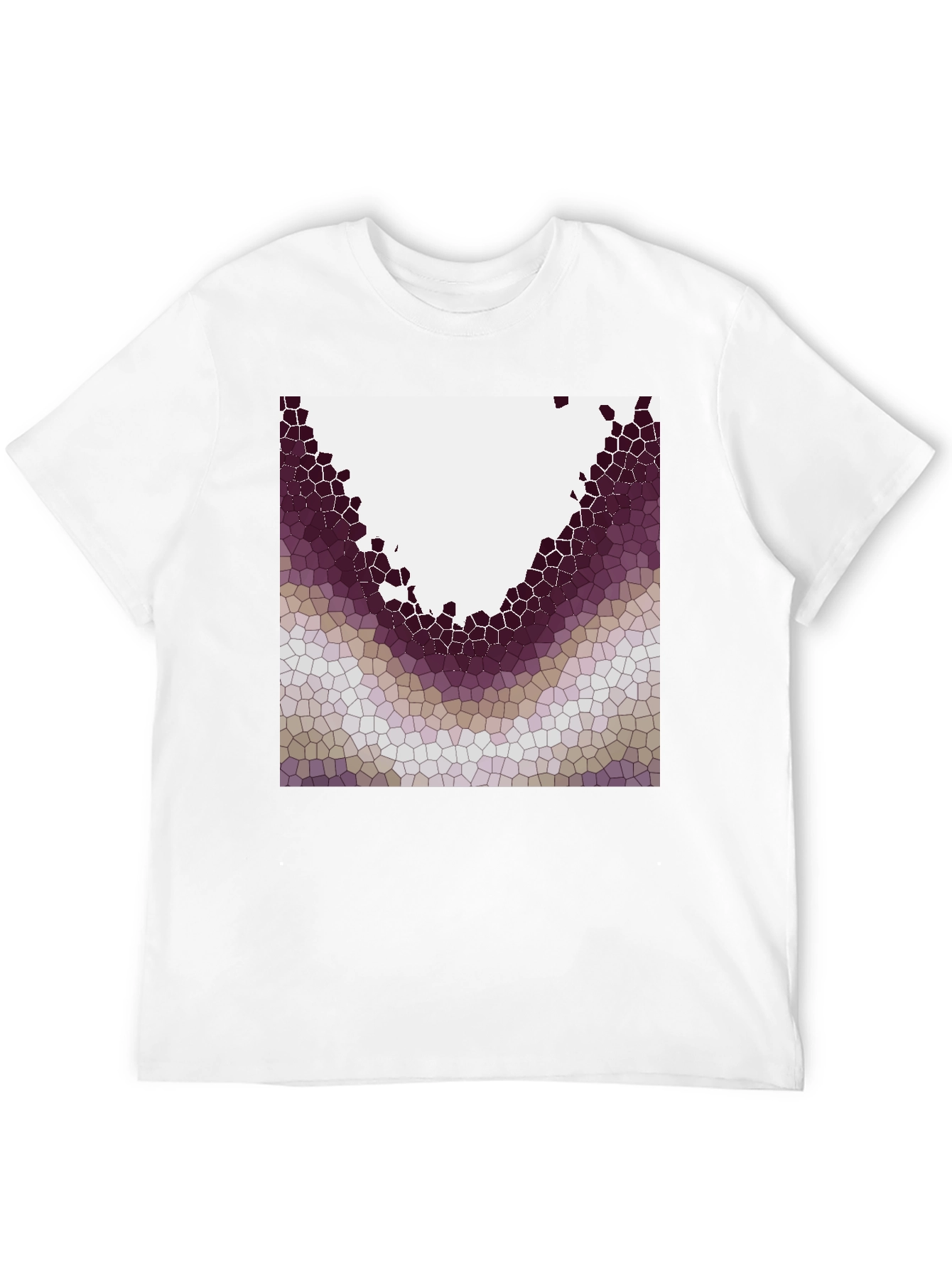 Abstract Mosaic Graphic Tee - Modern Casual Wear