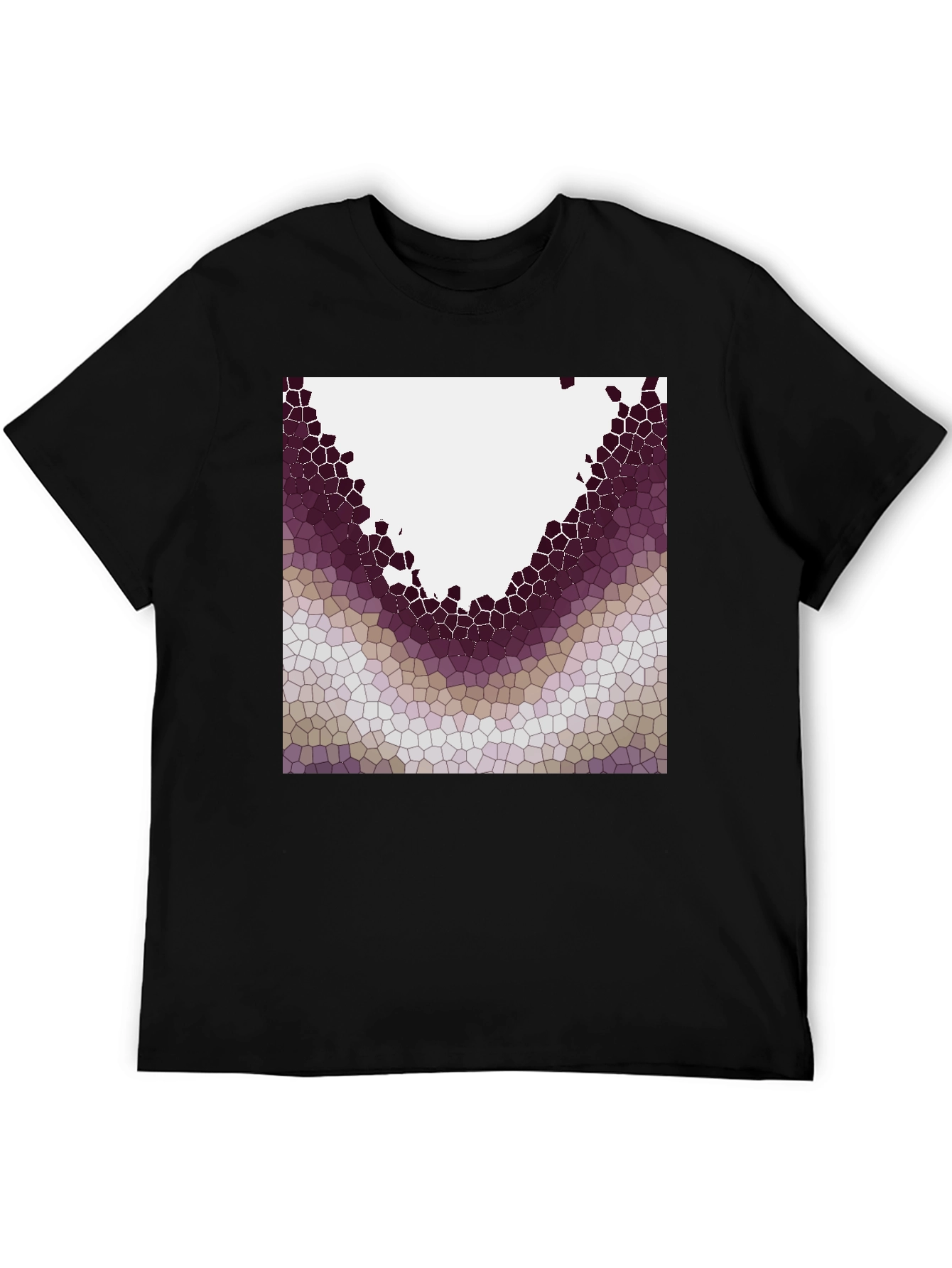Abstract Mosaic Graphic Tee - Modern Casual Wear