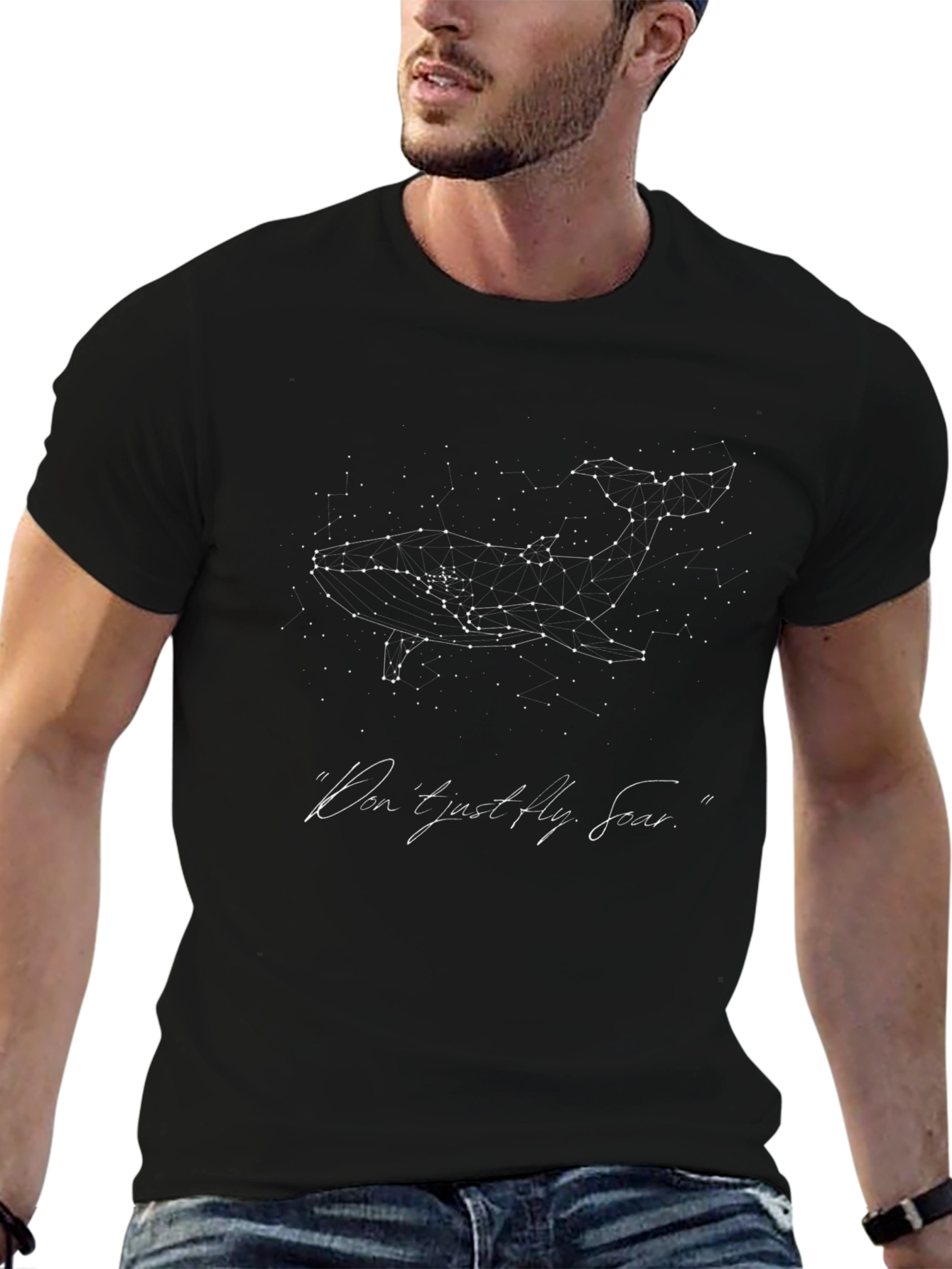 Whale Constellation Graphic Tee - Dreamy Black T-Shirt