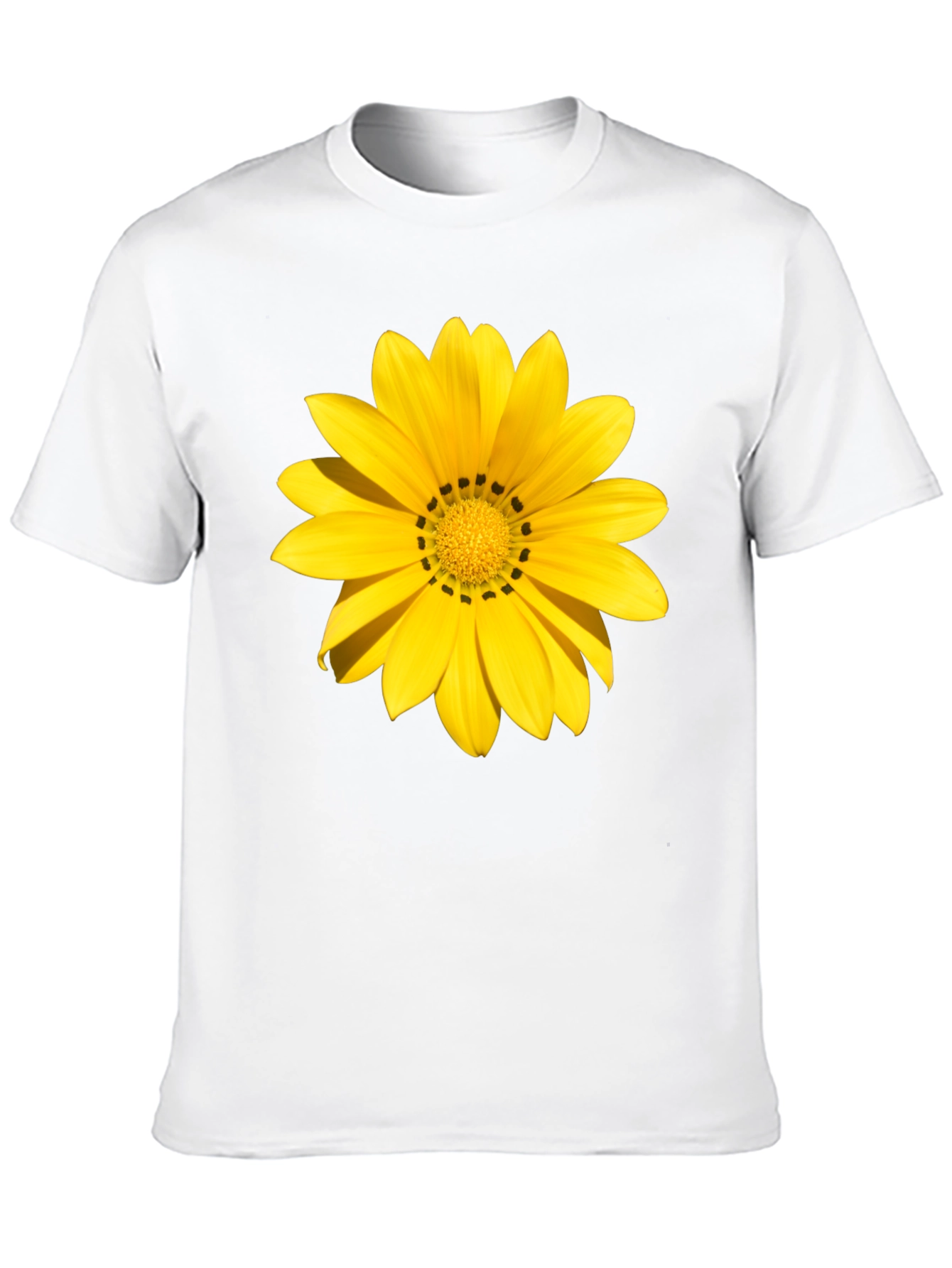 Yellow Flower Graphic Tee - Black Unisex Shirt