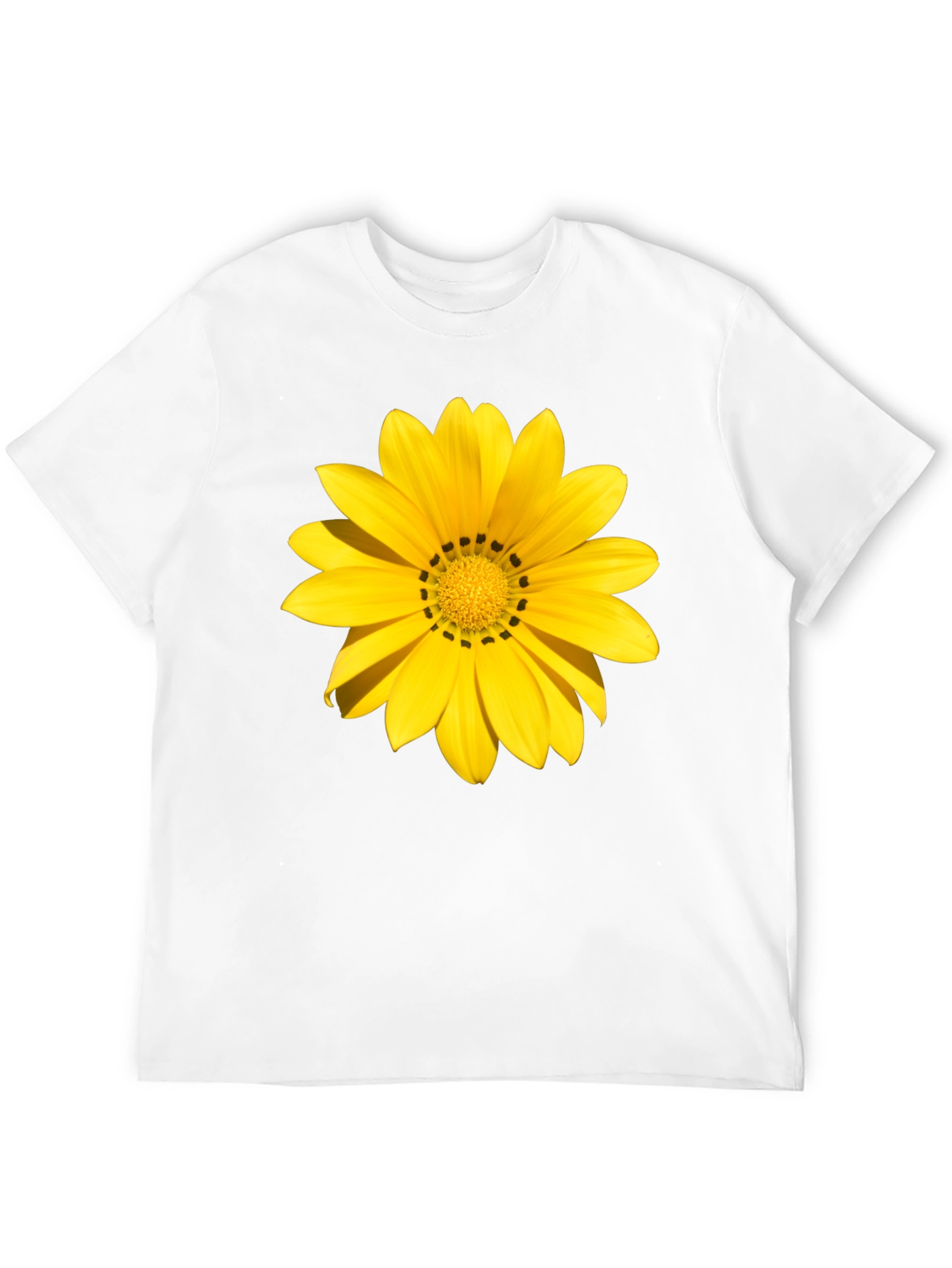 Yellow Flower Graphic Tee - Black Unisex Shirt