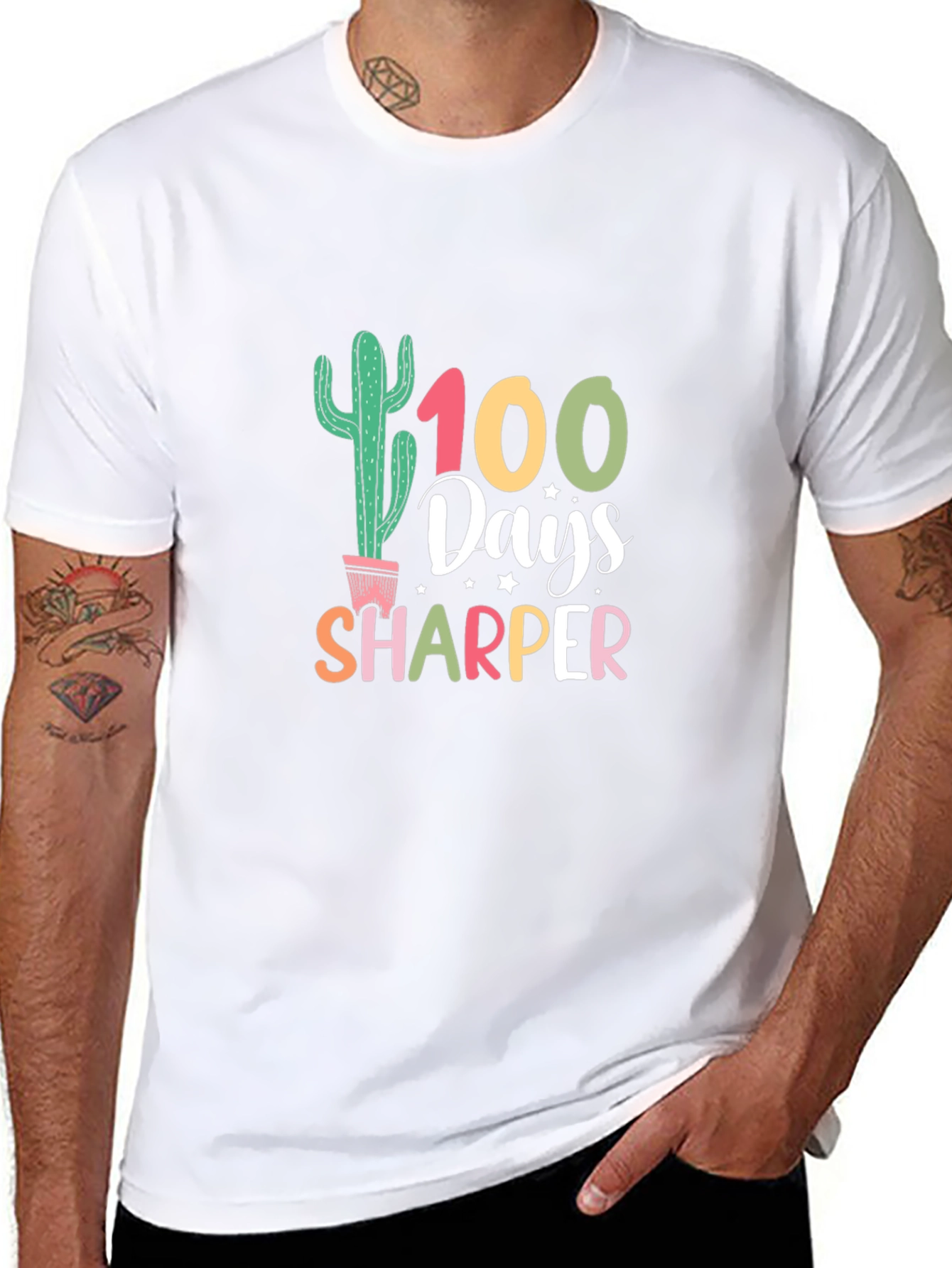 100 Days Sharper Cactus Graphic Tee