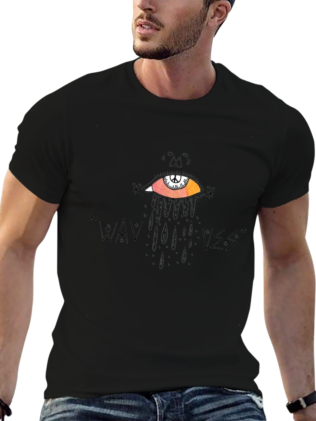 WAVVES Graphic Print Black T-Shirt