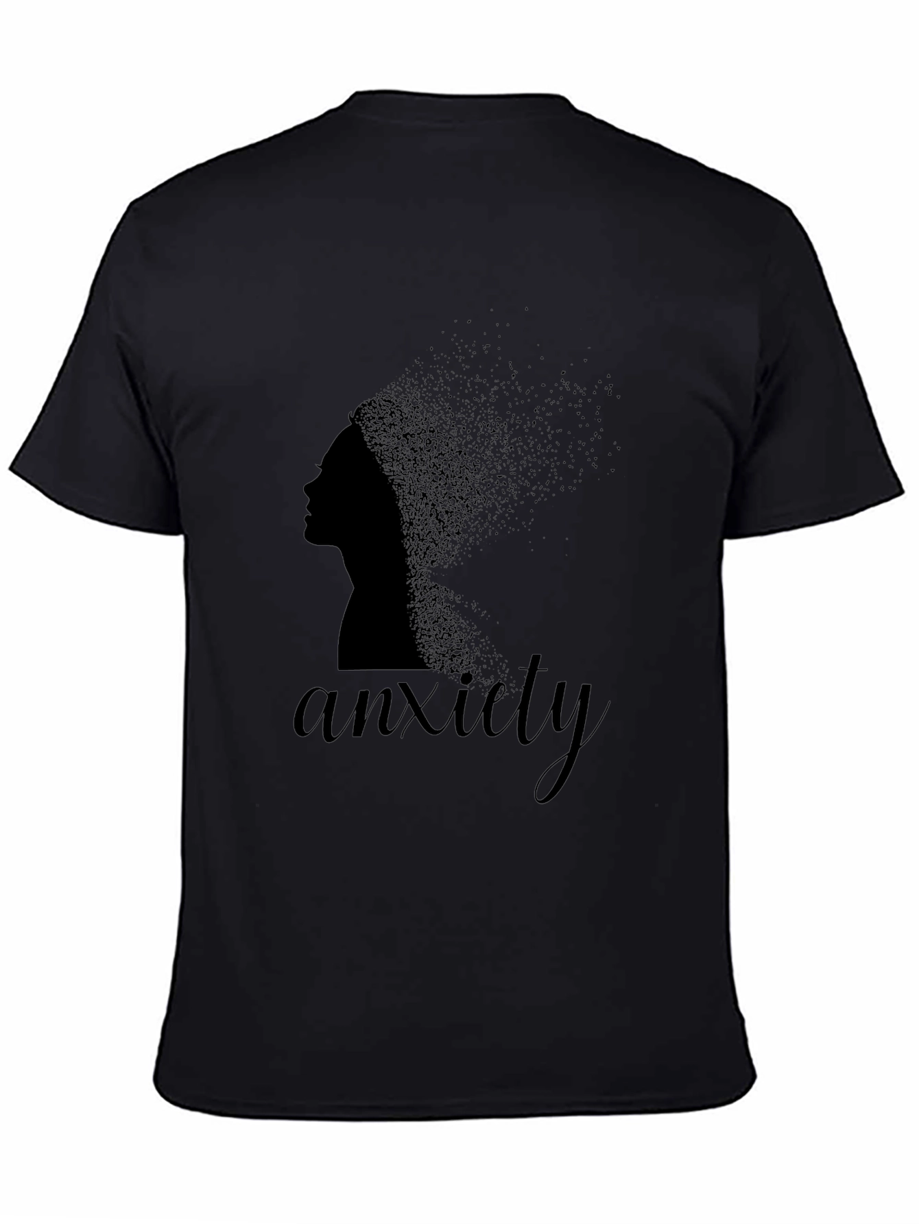 Anxiety Womens Black Graphic T-Shirt