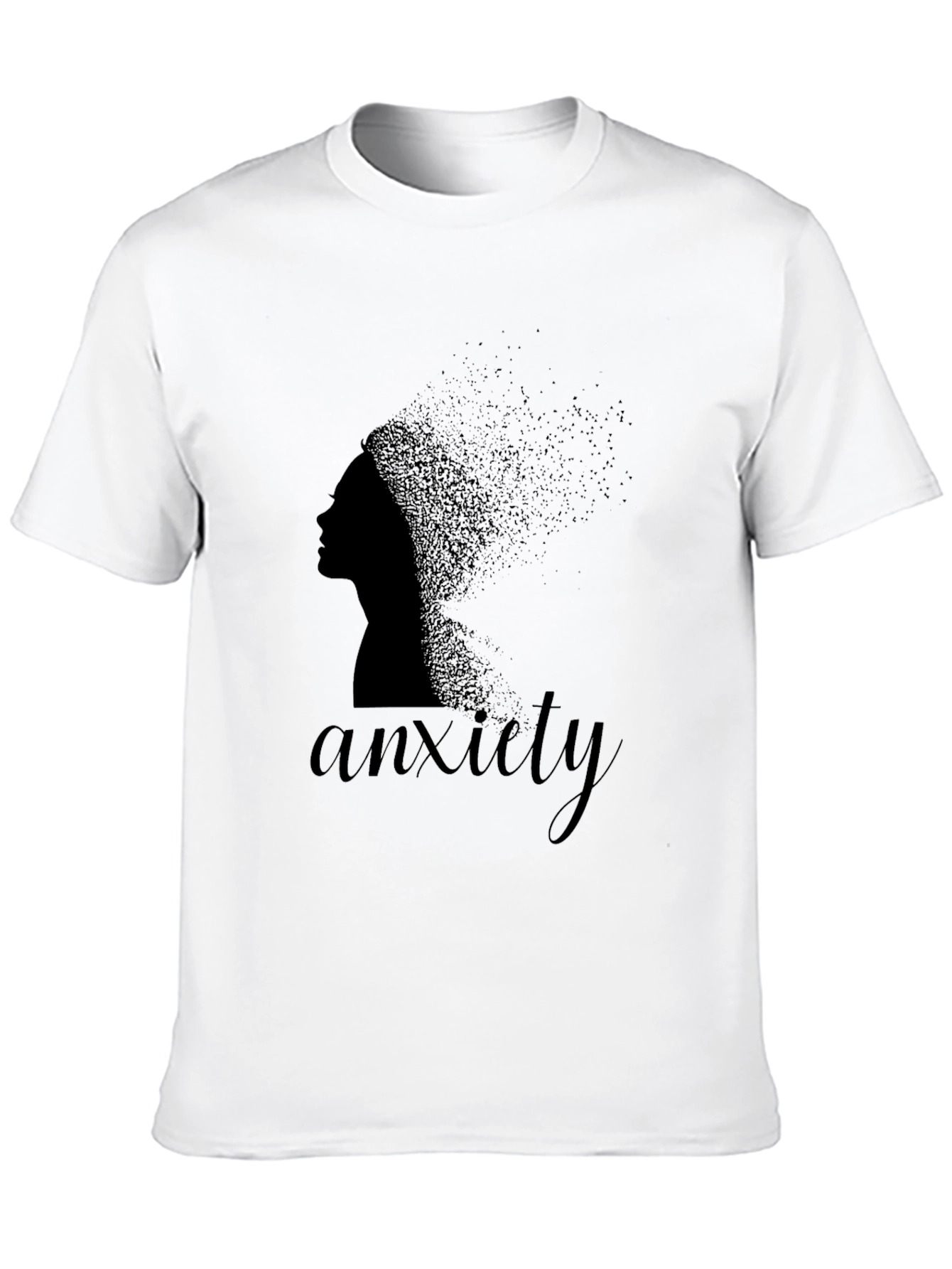 Anxiety Womens Black Graphic T-Shirt