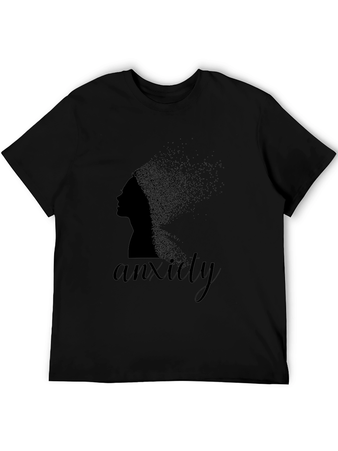Anxiety Womens Black Graphic T-Shirt
