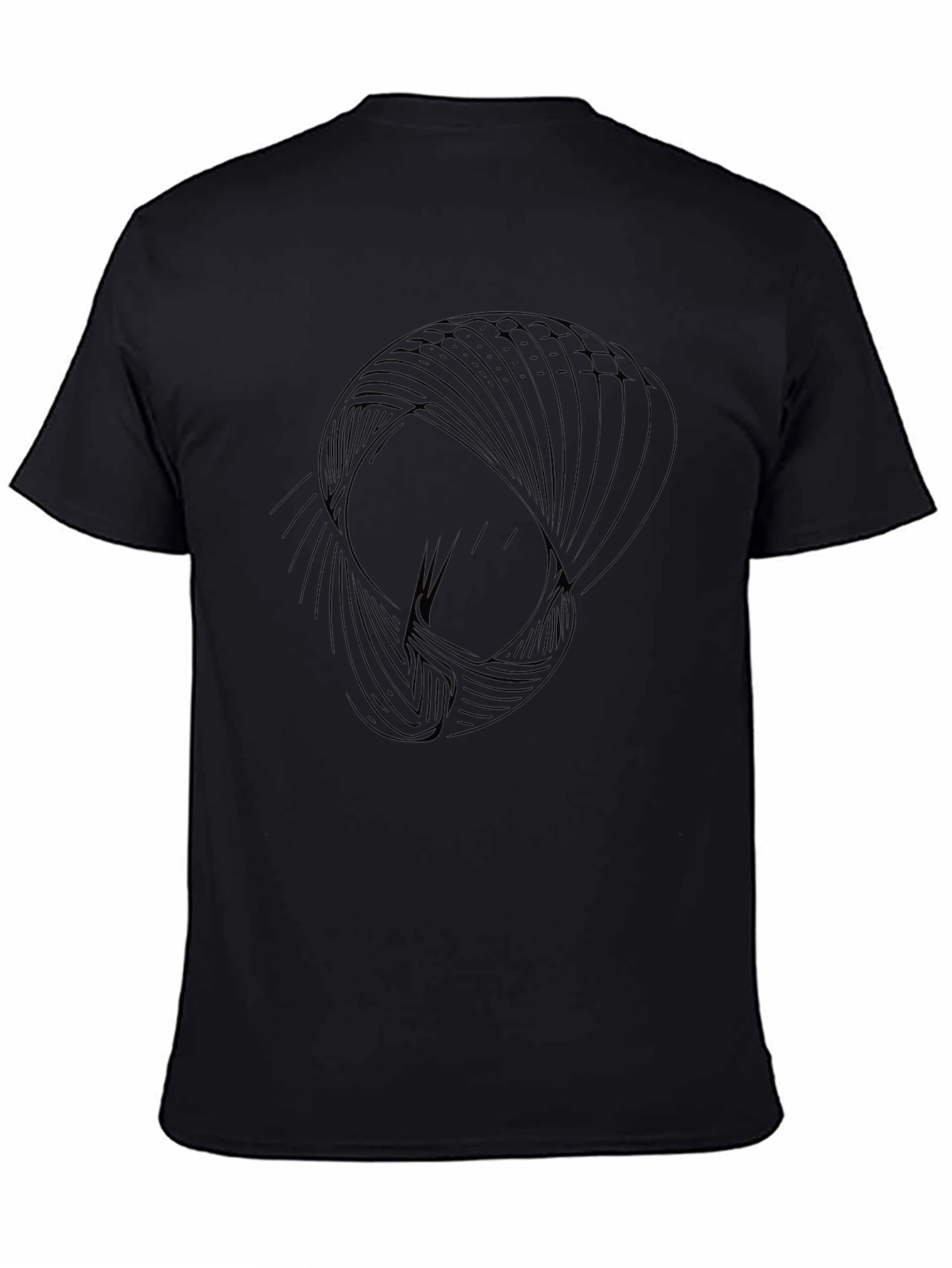 Abstract Graphic Black T-Shirt - Modern Casual Wear