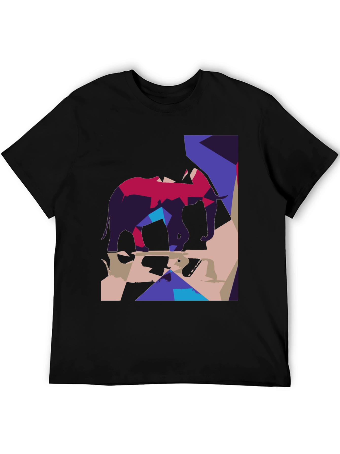 Abstract Elephant Graphic Tee - Modern Art Shirt