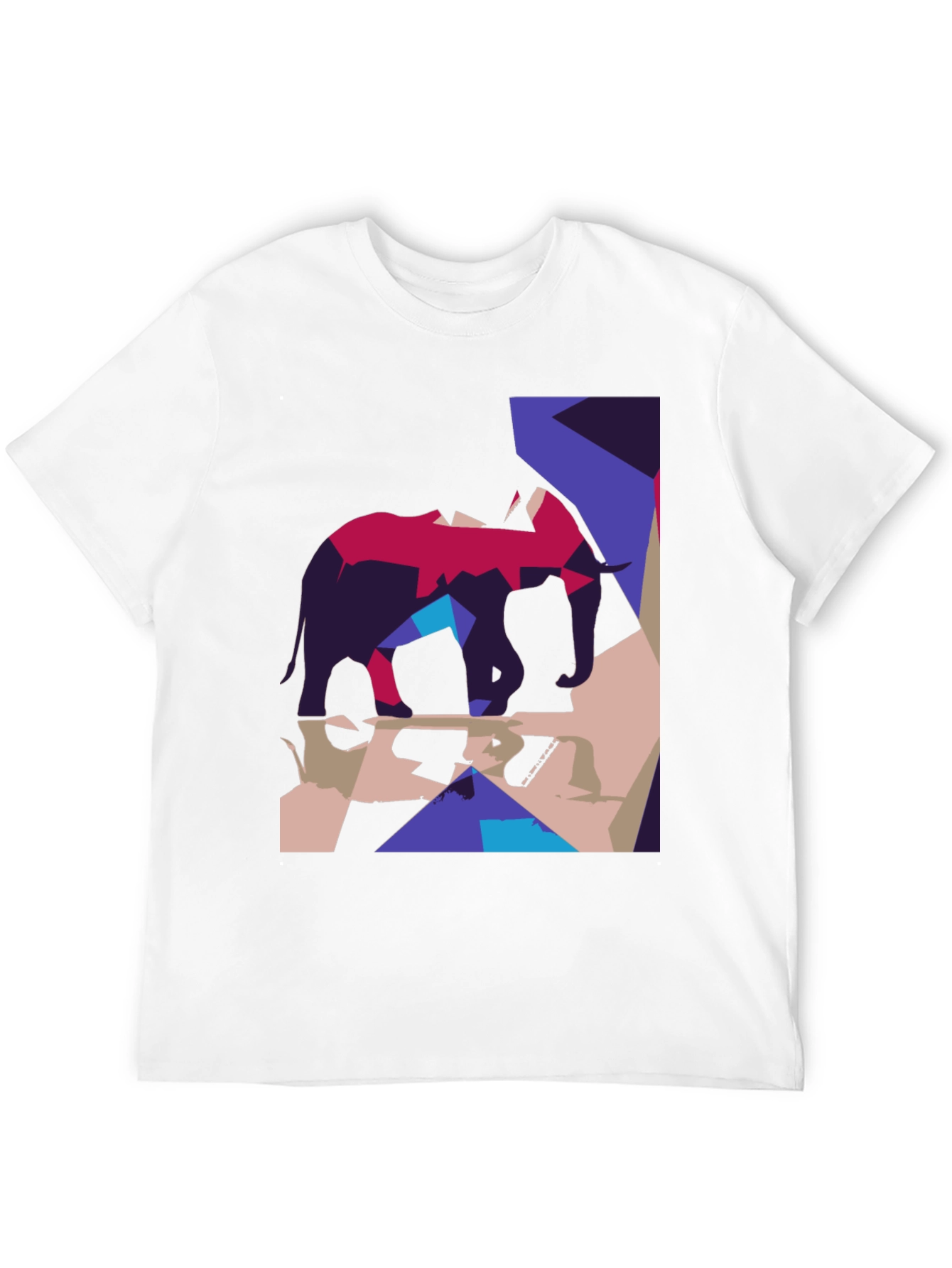 Abstract Elephant Graphic Tee - Modern Art Shirt