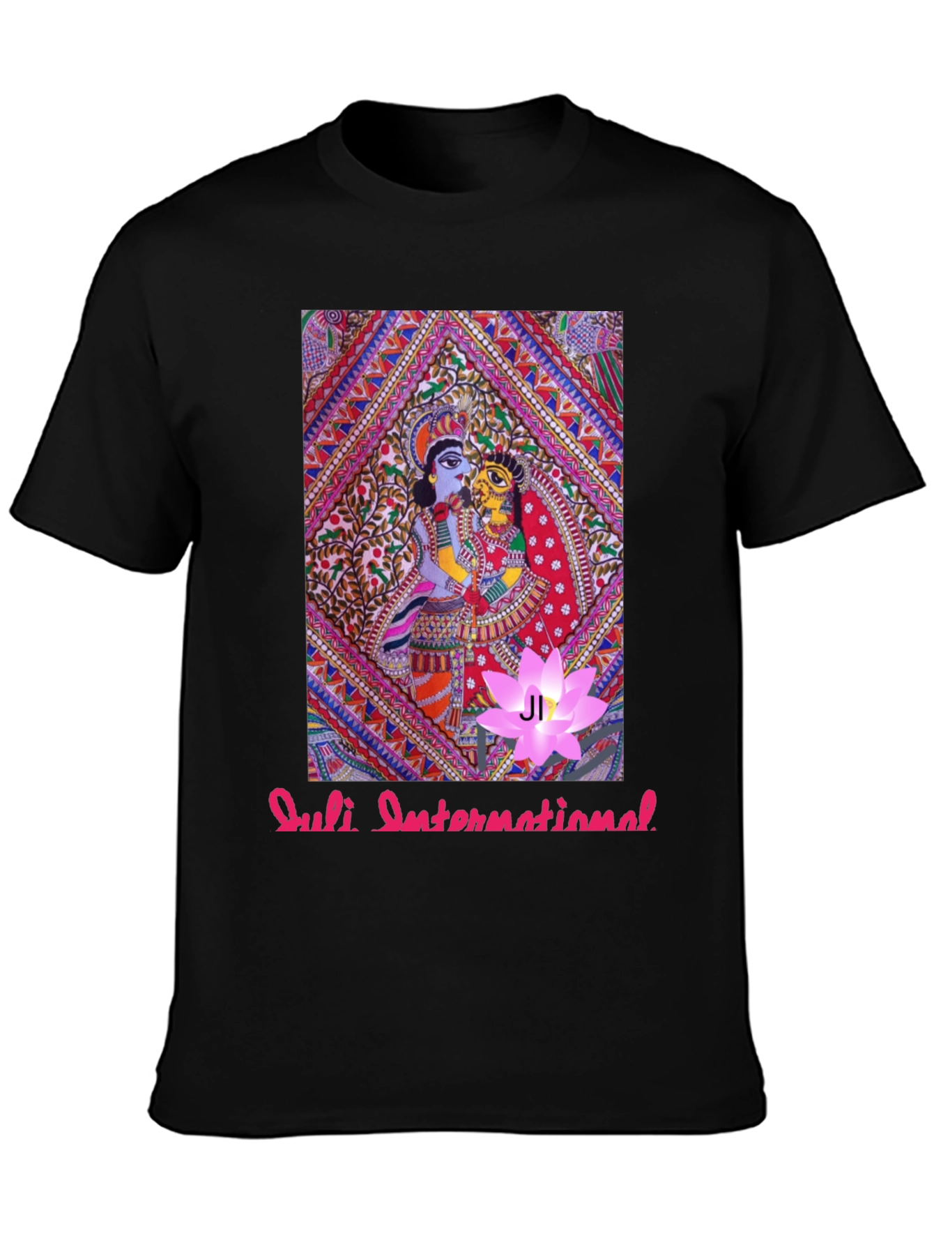 Artistic Print Black T-Shirt
