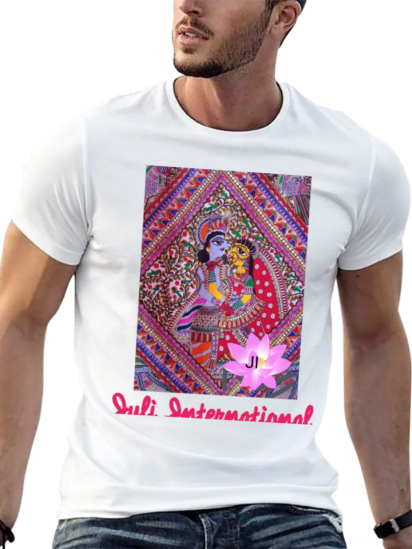 Artistic Print Black T-Shirt