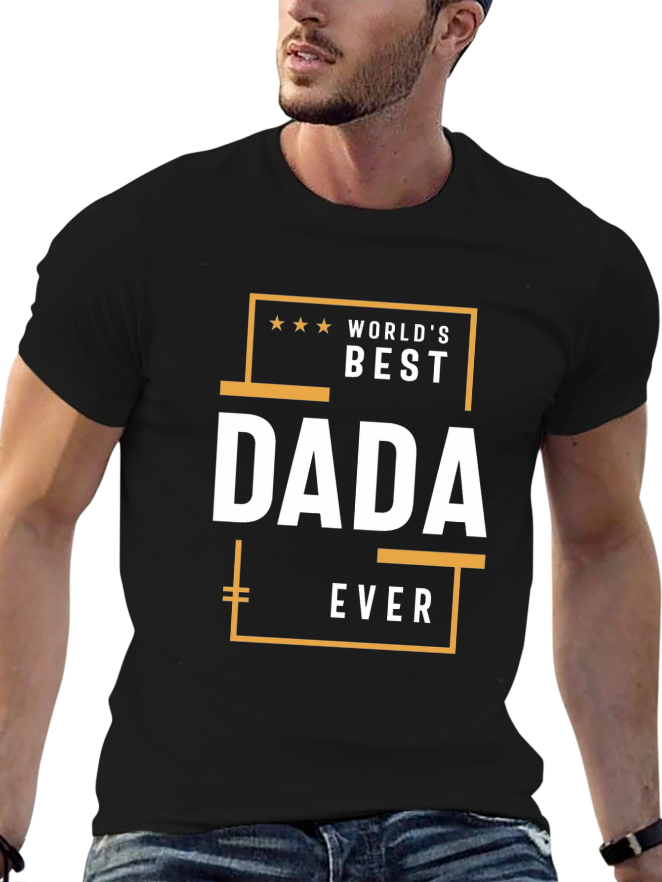 Worlds Best DADA Ever Black Graphic T-Shirt