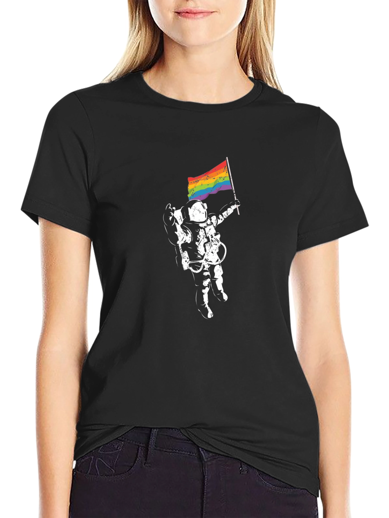 Astronaut Pride T-Shirt - Unisex Black Tee