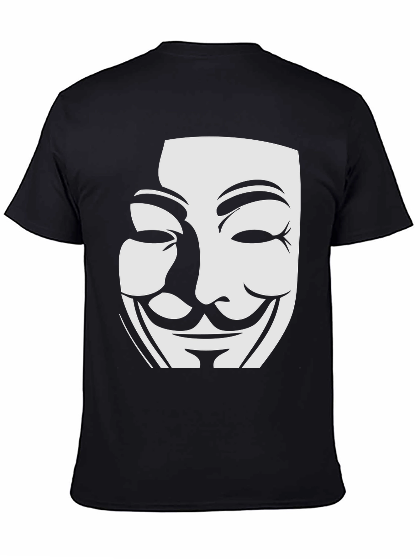 Anonymous Mask Graphic Tee - Black