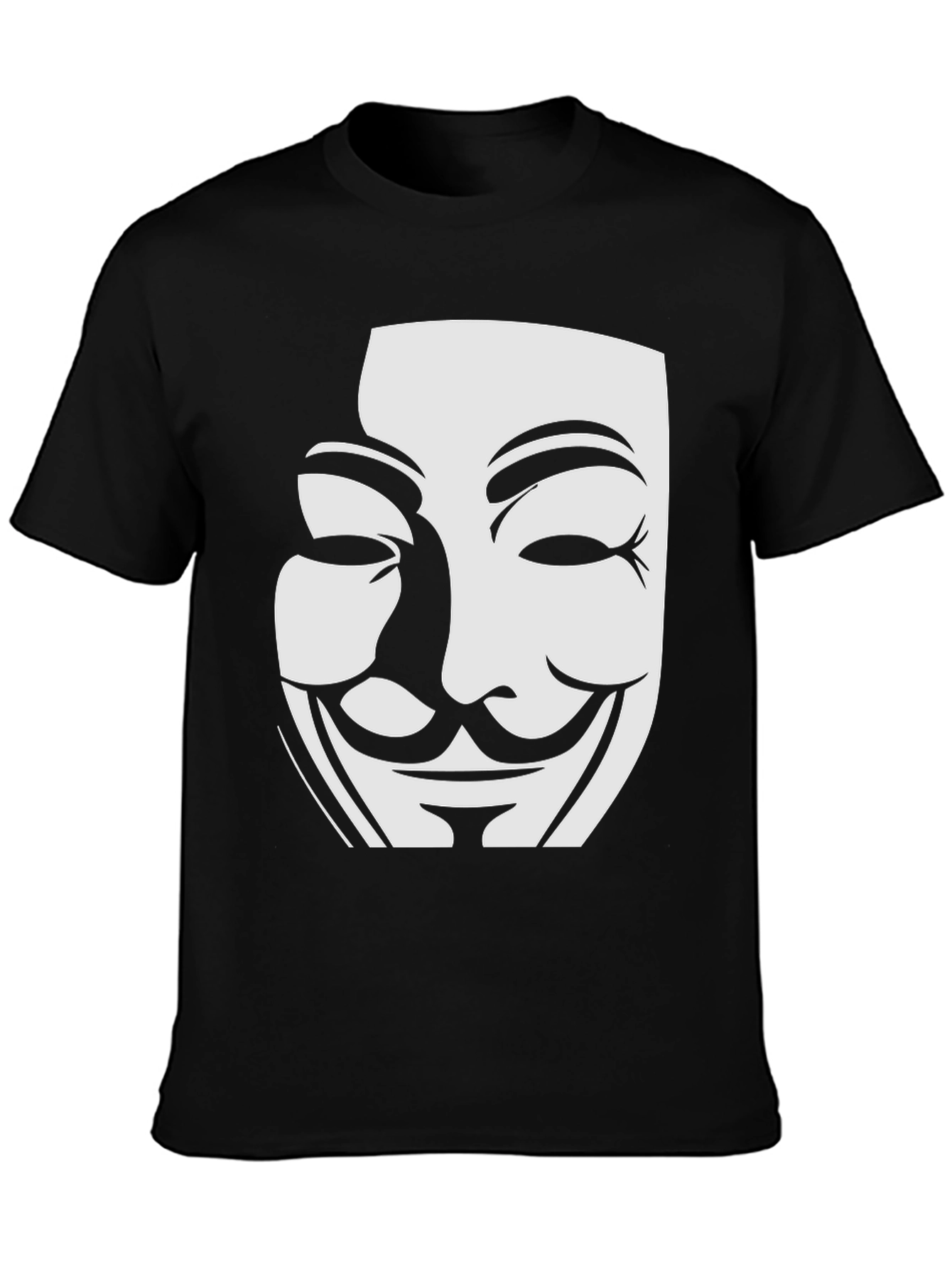 Anonymous Mask Graphic Tee - Black