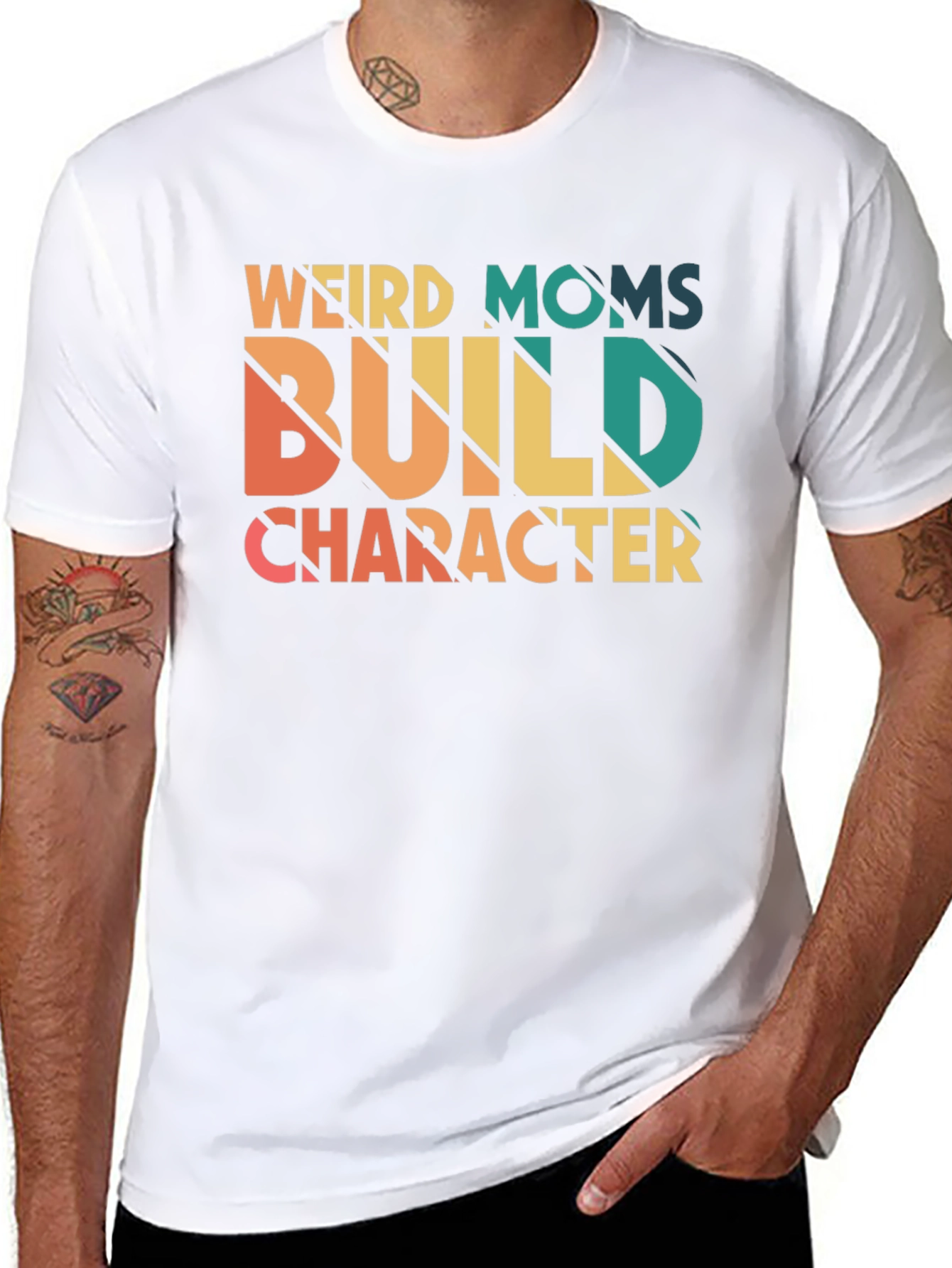 Weird Moms Build Character Graphic Tee