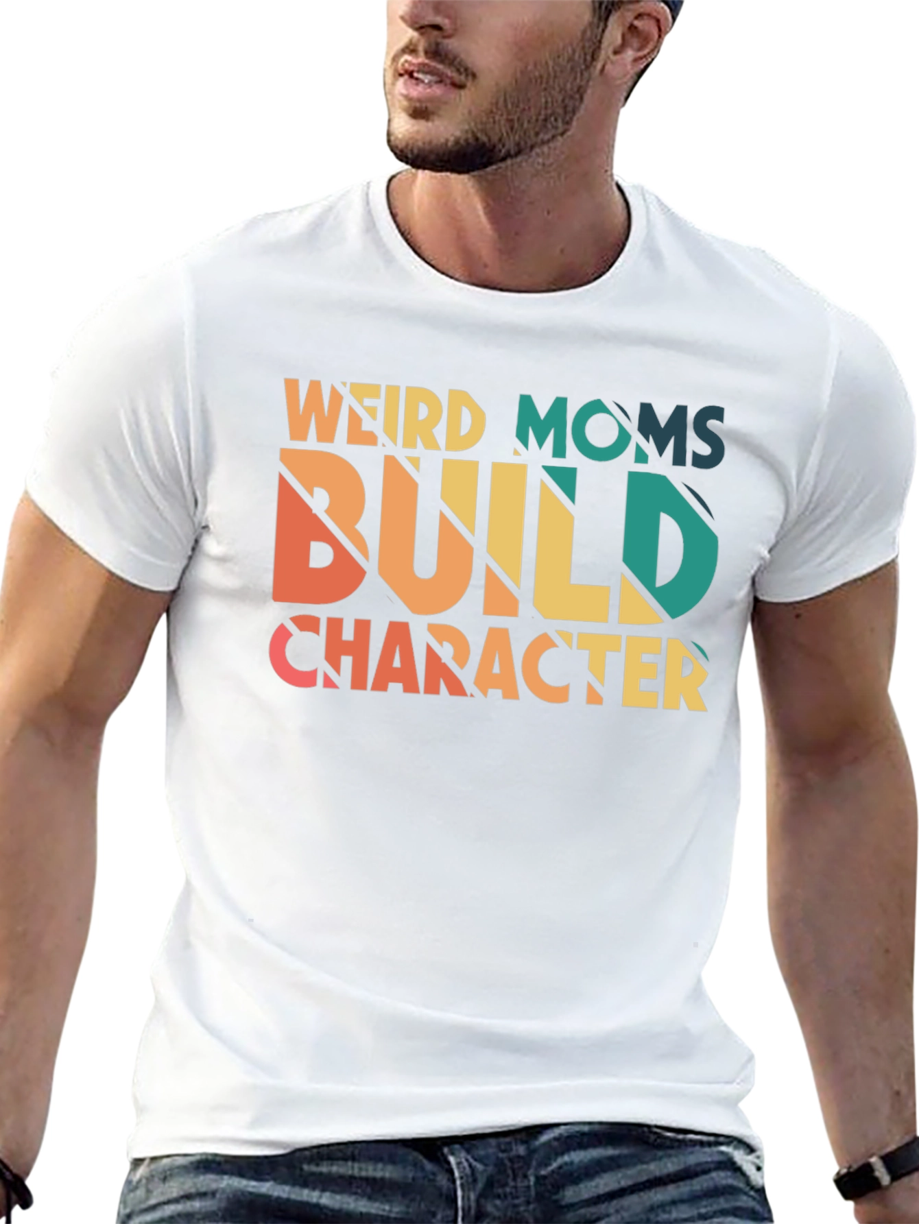 Weird Moms Build Character Graphic Tee