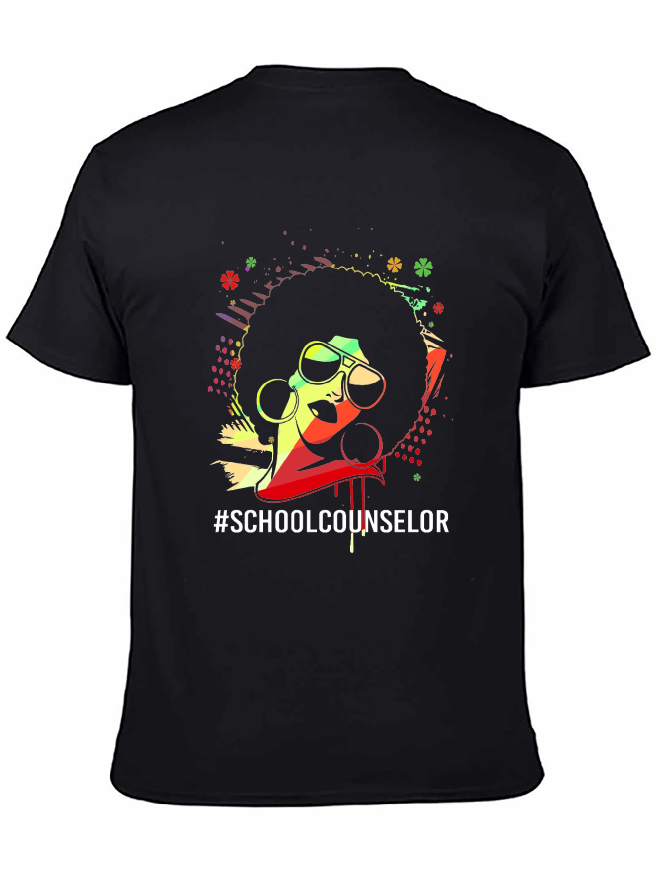 Afro School Counselor Graphic Tee