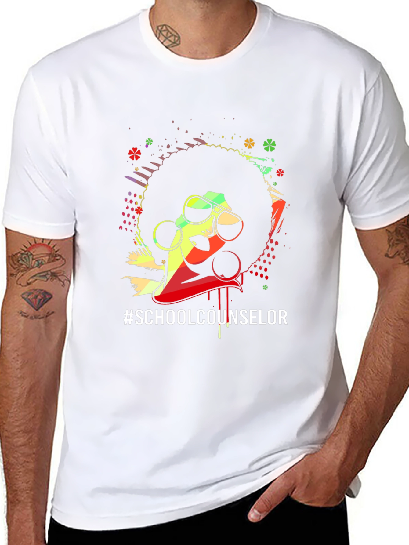 Afro School Counselor Graphic Tee