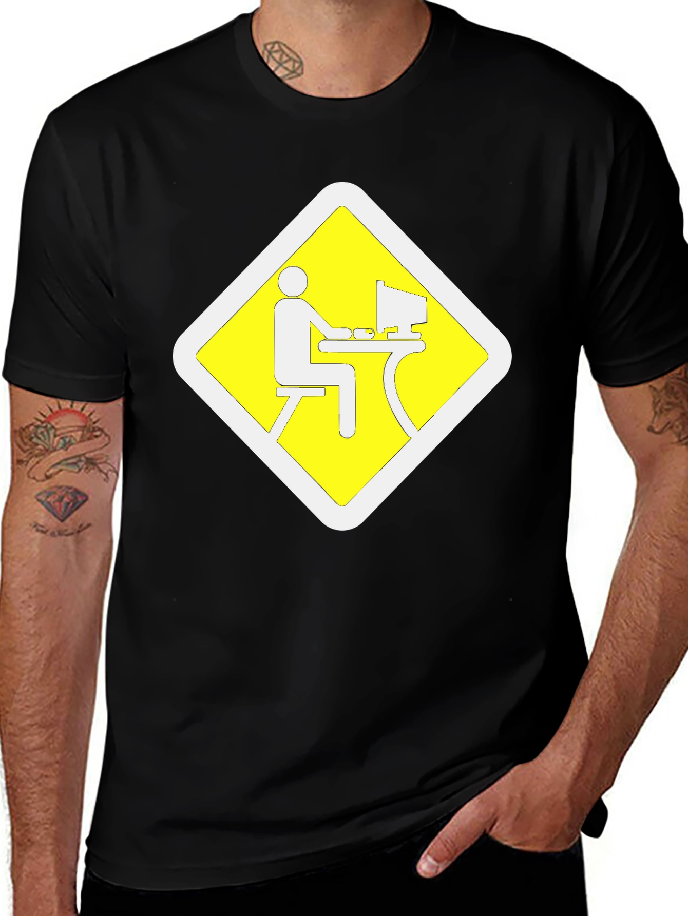 Work From Home Zone Black T-Shirt