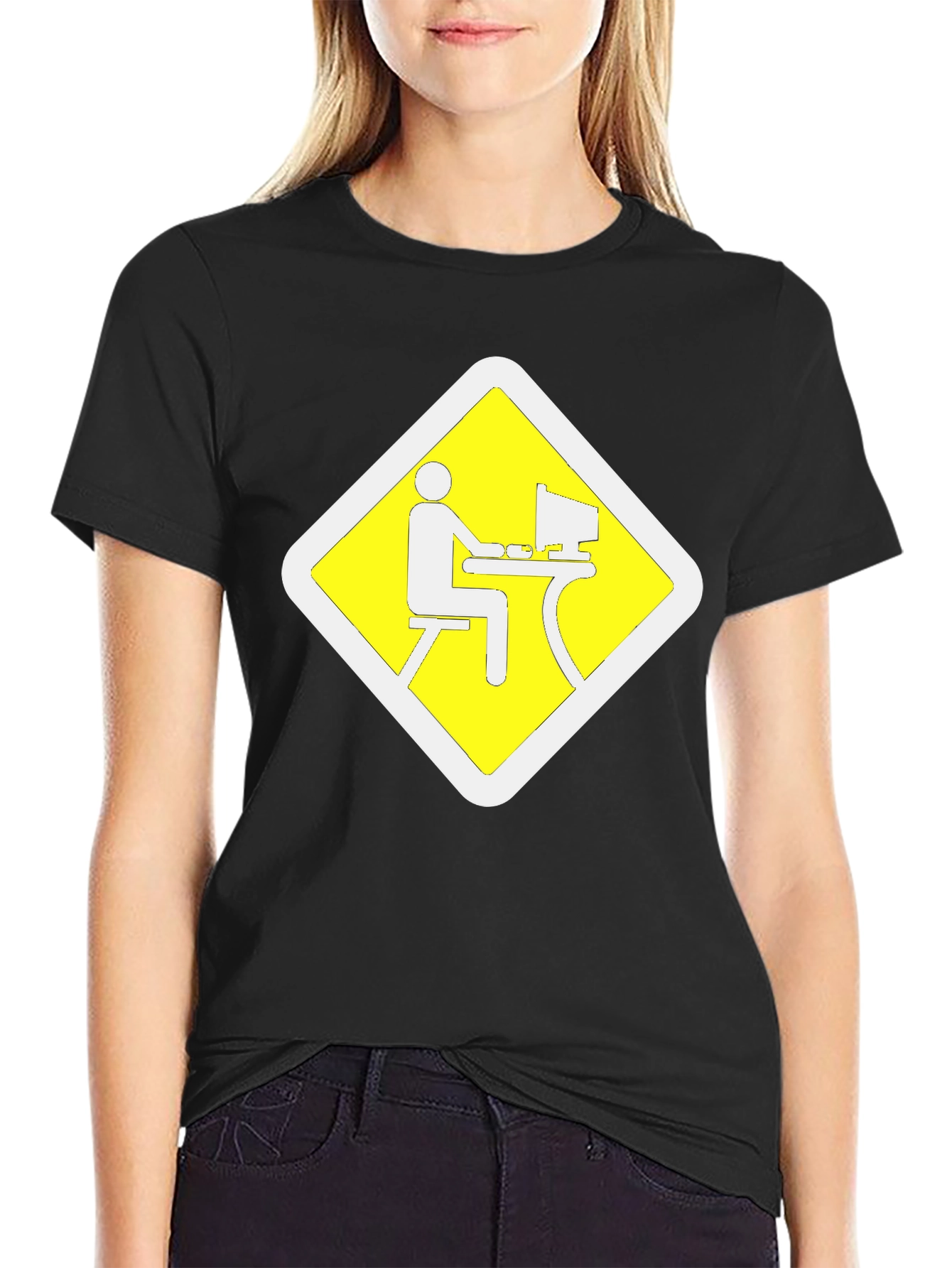 Work From Home Zone Black T-Shirt