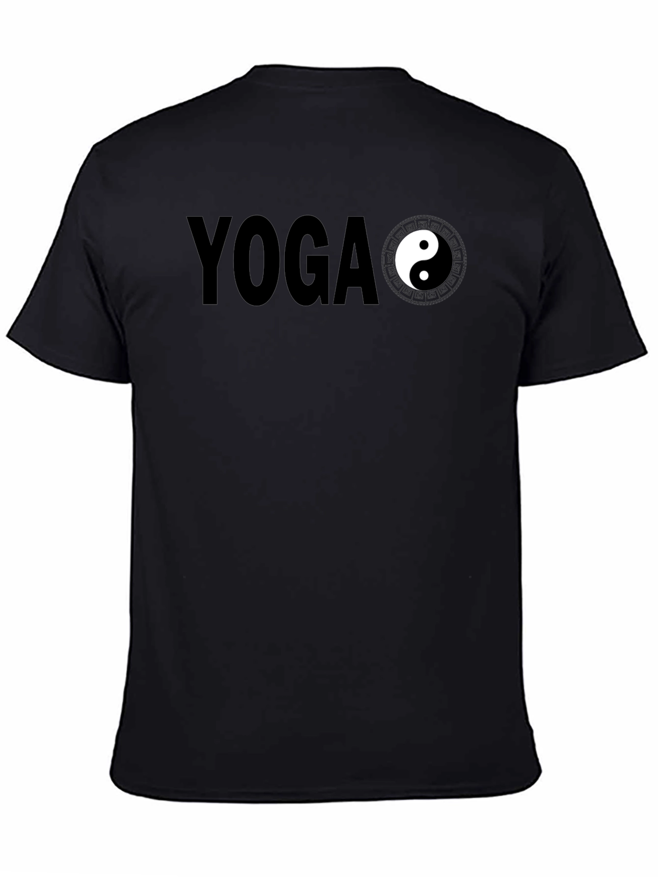 Yoga Yin Yang Graphic Tee - Mens Black T-Shirt