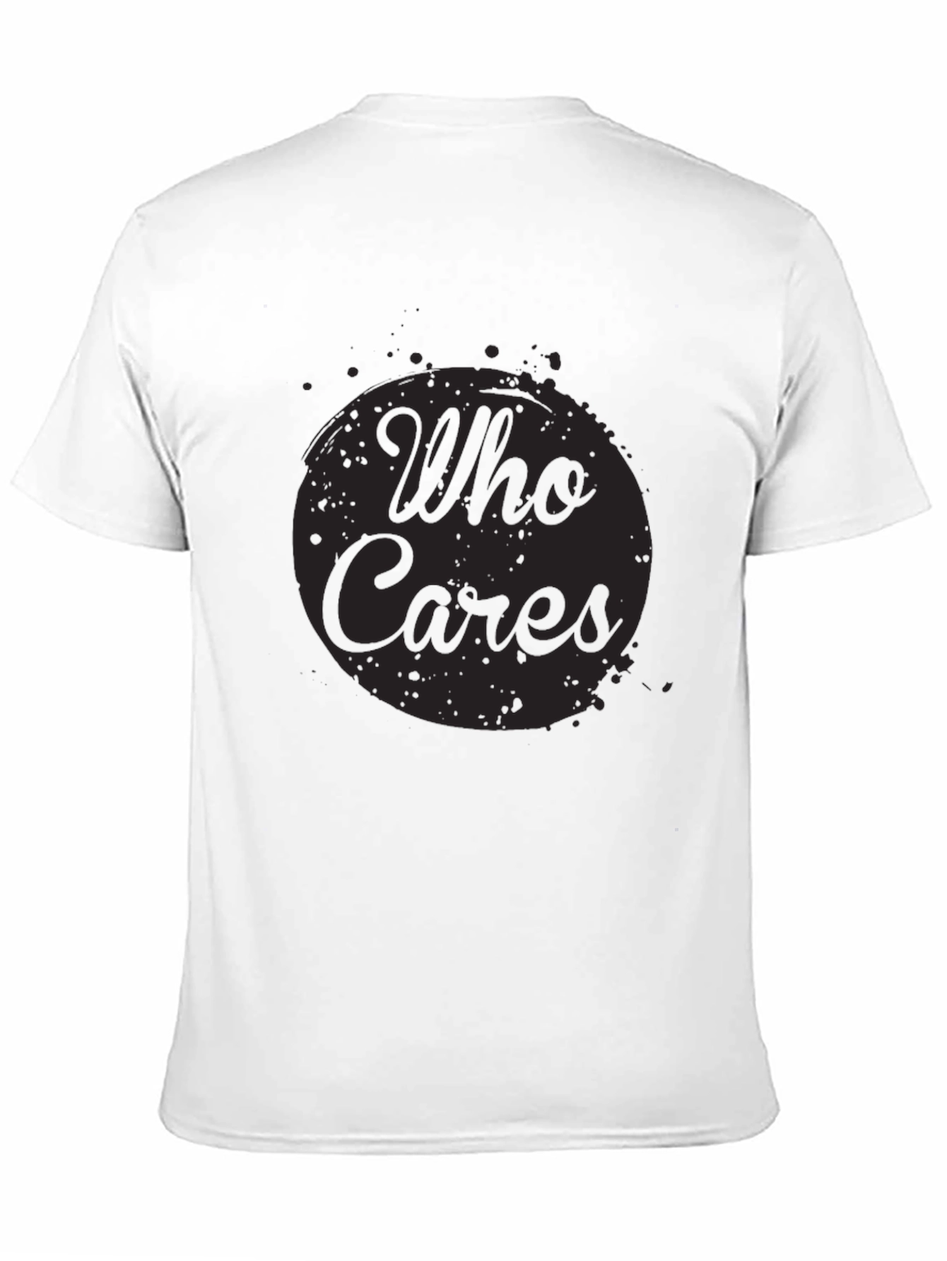 Who Cares Graphic Tee - Mens Black T-Shirt