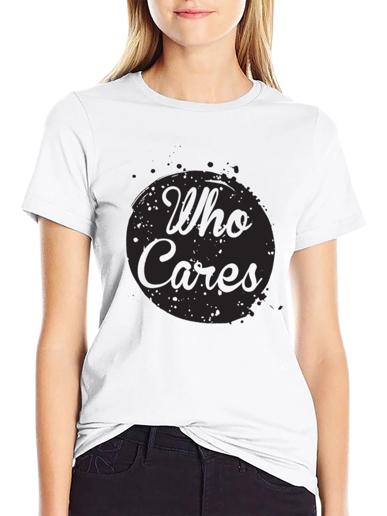 Who Cares Graphic Tee - Mens Black T-Shirt