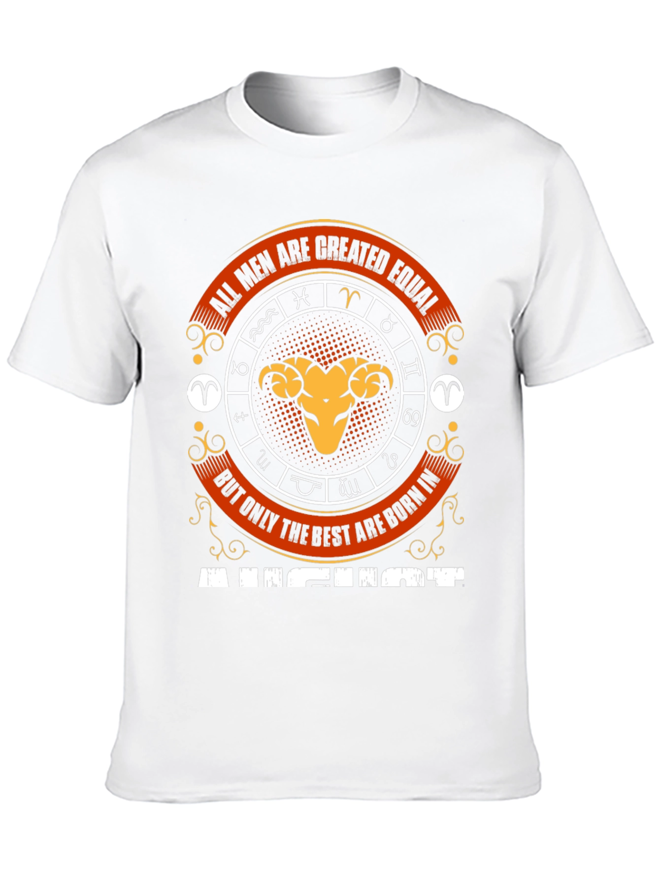 August Aries Zodiac Mens T-Shirt
