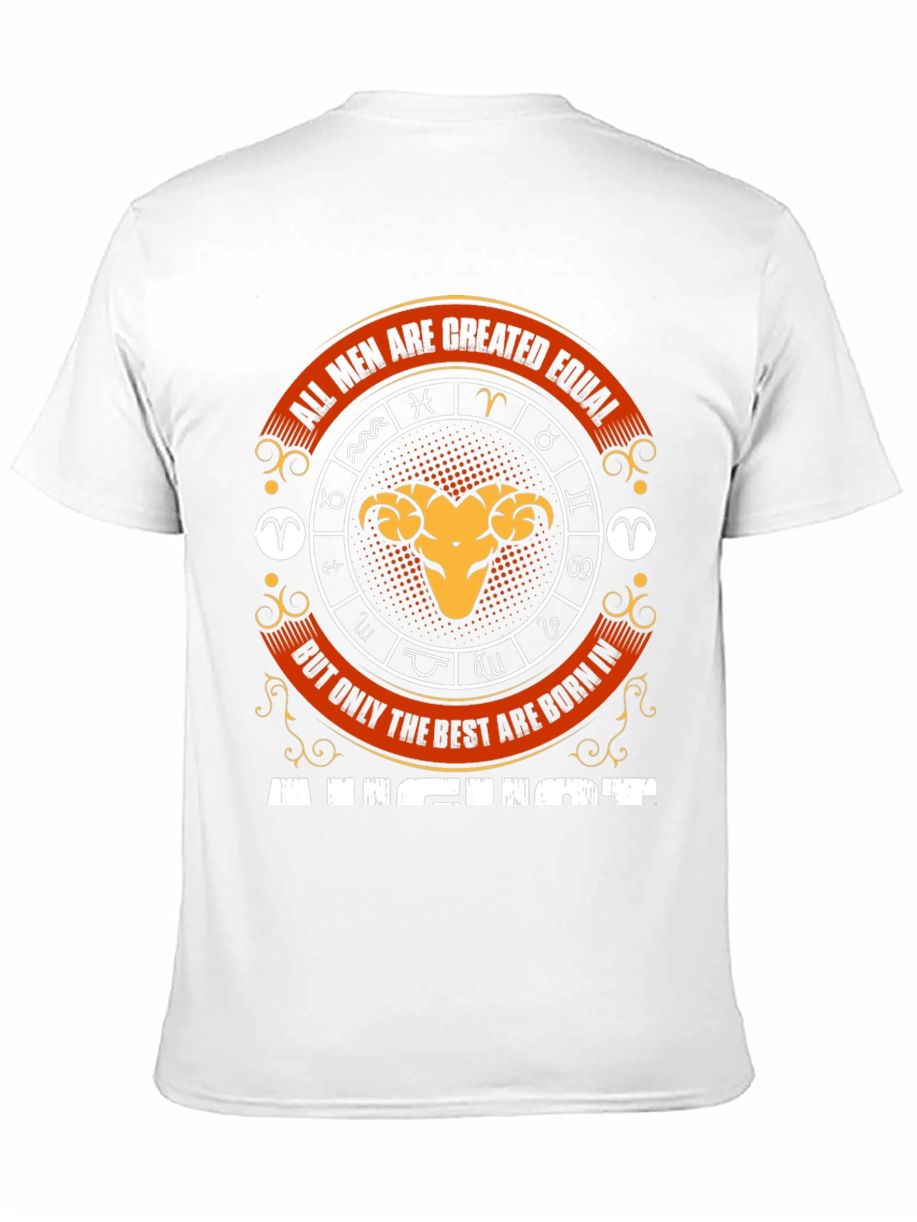 August Aries Zodiac Mens T-Shirt