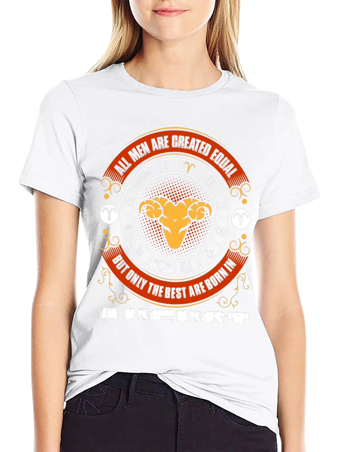 August Aries Zodiac Mens T-Shirt