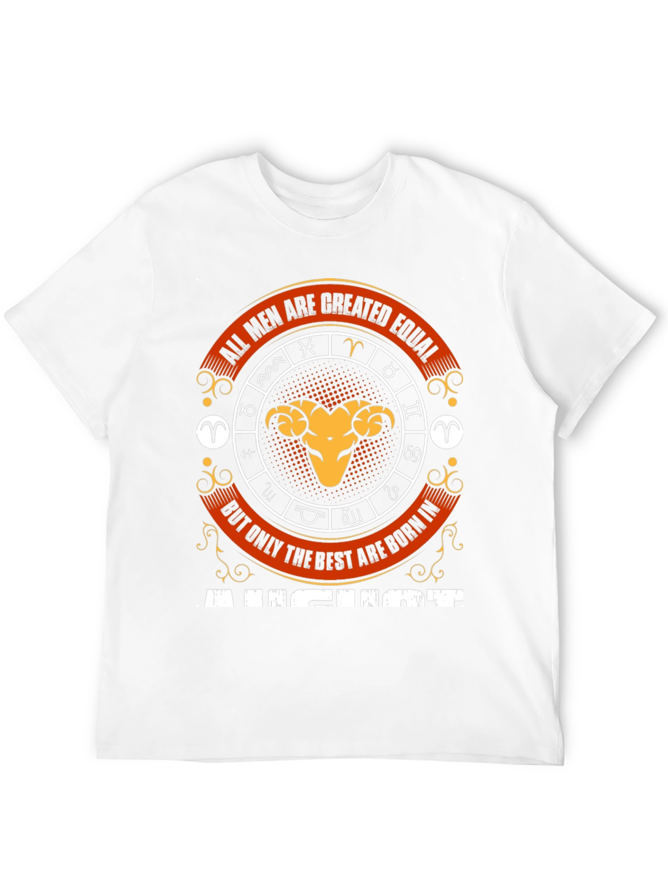 August Aries Zodiac Mens T-Shirt